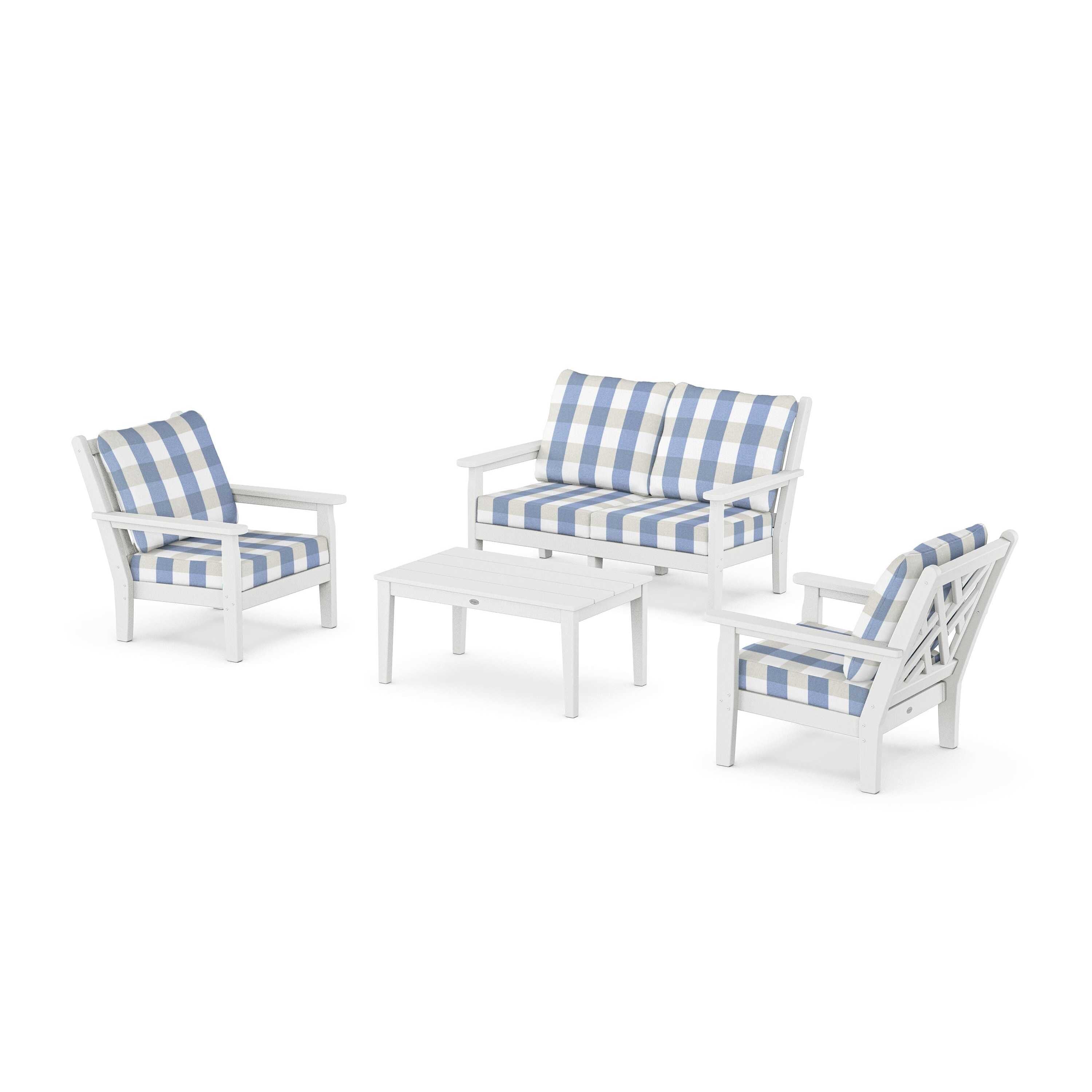 Chippendale 4-Piece Deep Seating Set with Loveseat