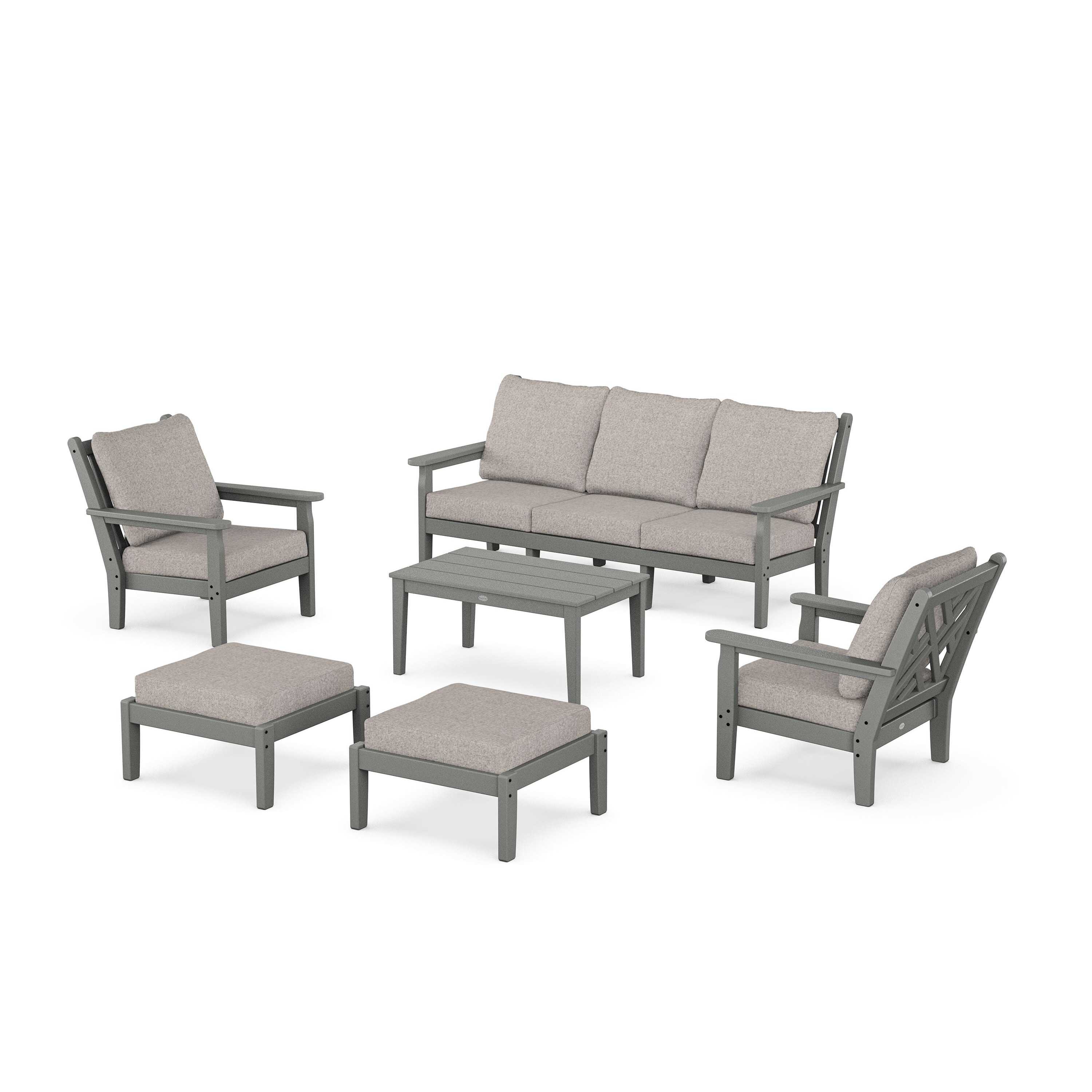 Chippendale 6-Piece Lounge Sofa Set