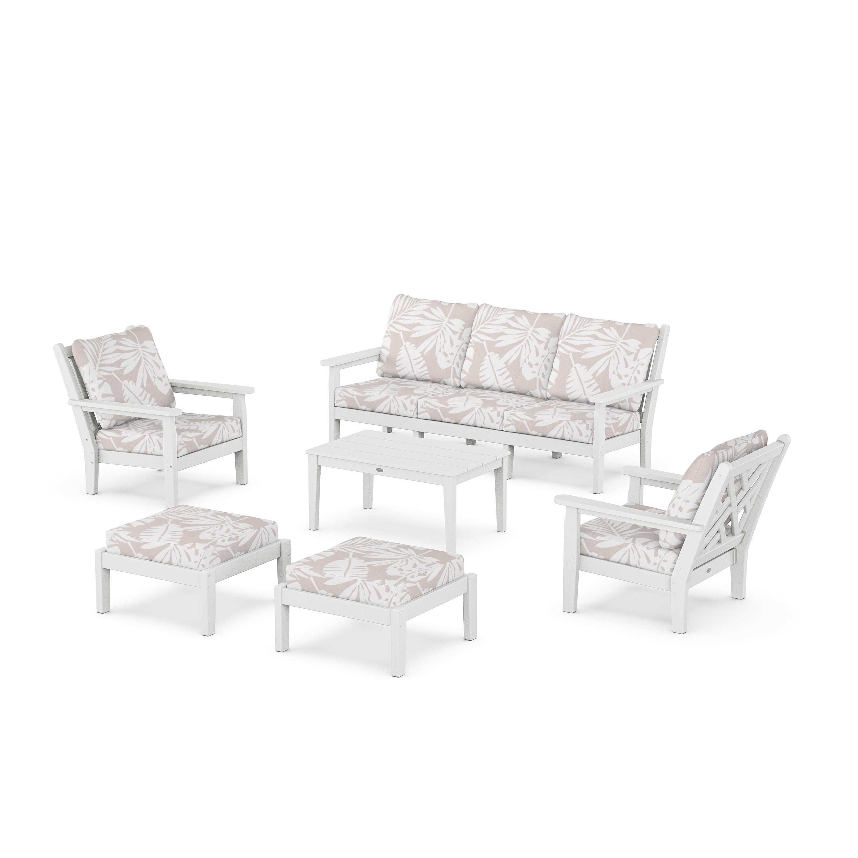 Chippendale 6-Piece Lounge Sofa Set