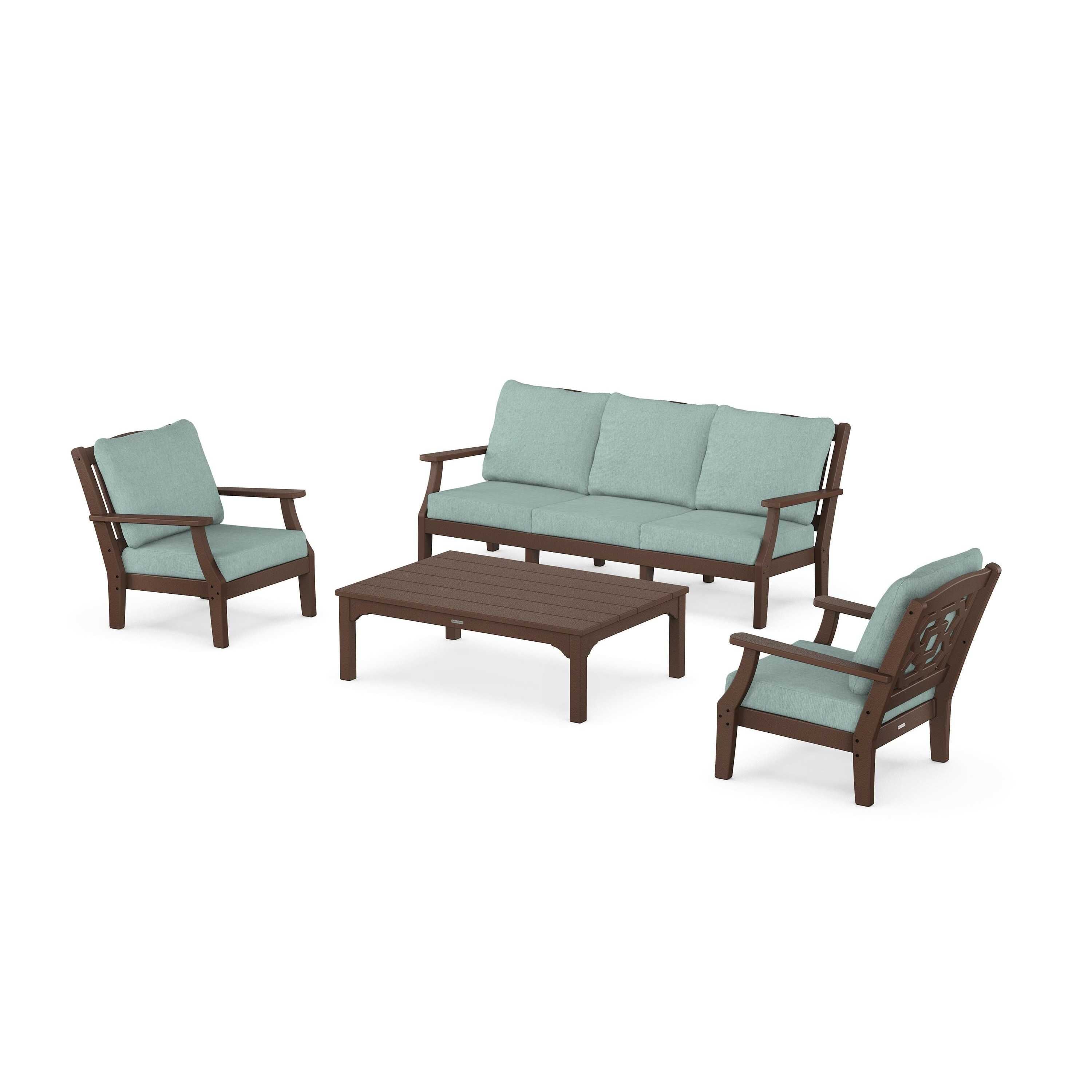 Chinoiserie 4-Piece Deep Seating Set with Sofa