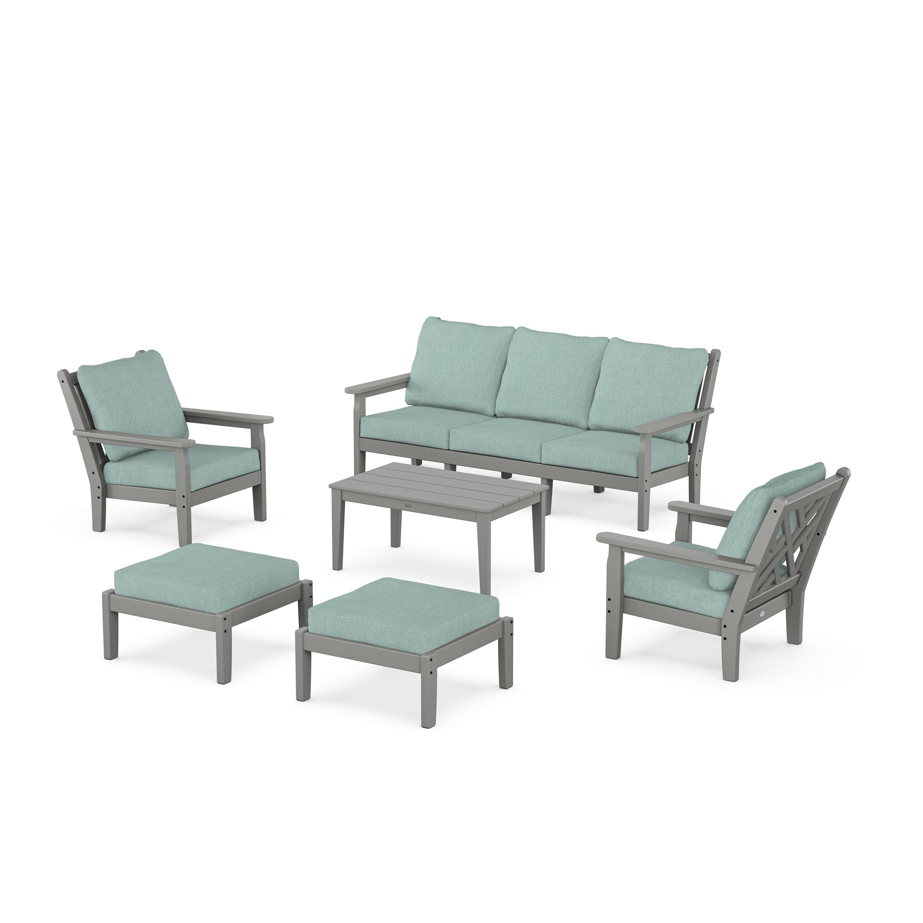 Chippendale 6-Piece Lounge Sofa Set
