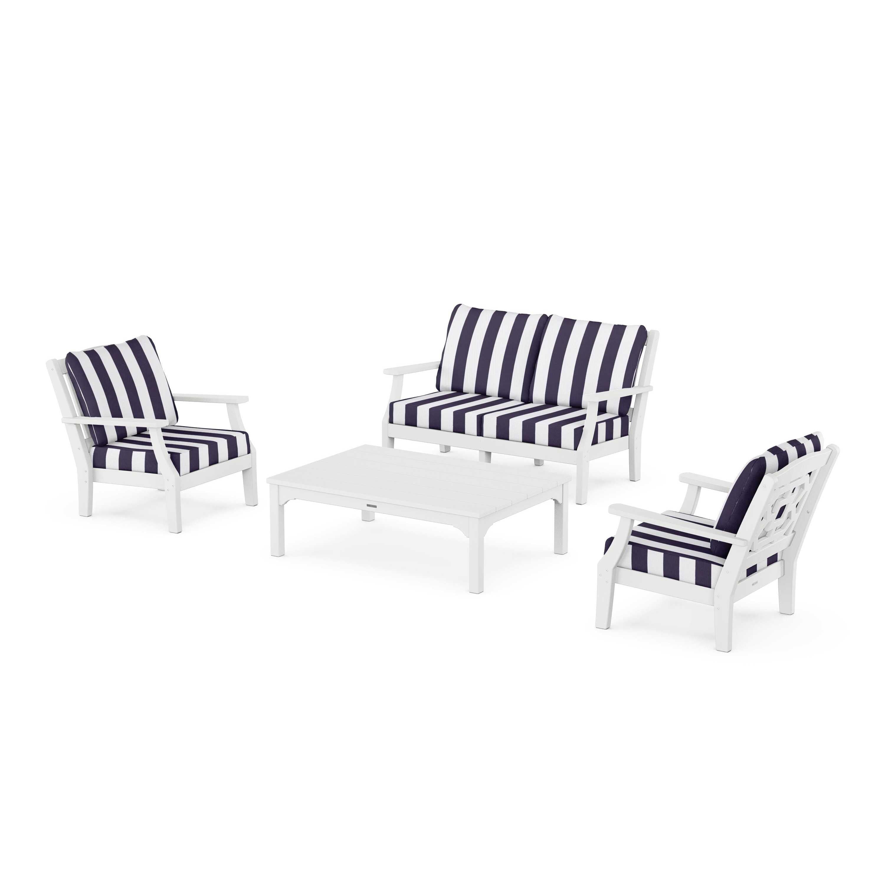 Chinoiserie 4-Piece Deep Seating Set with Loveseat