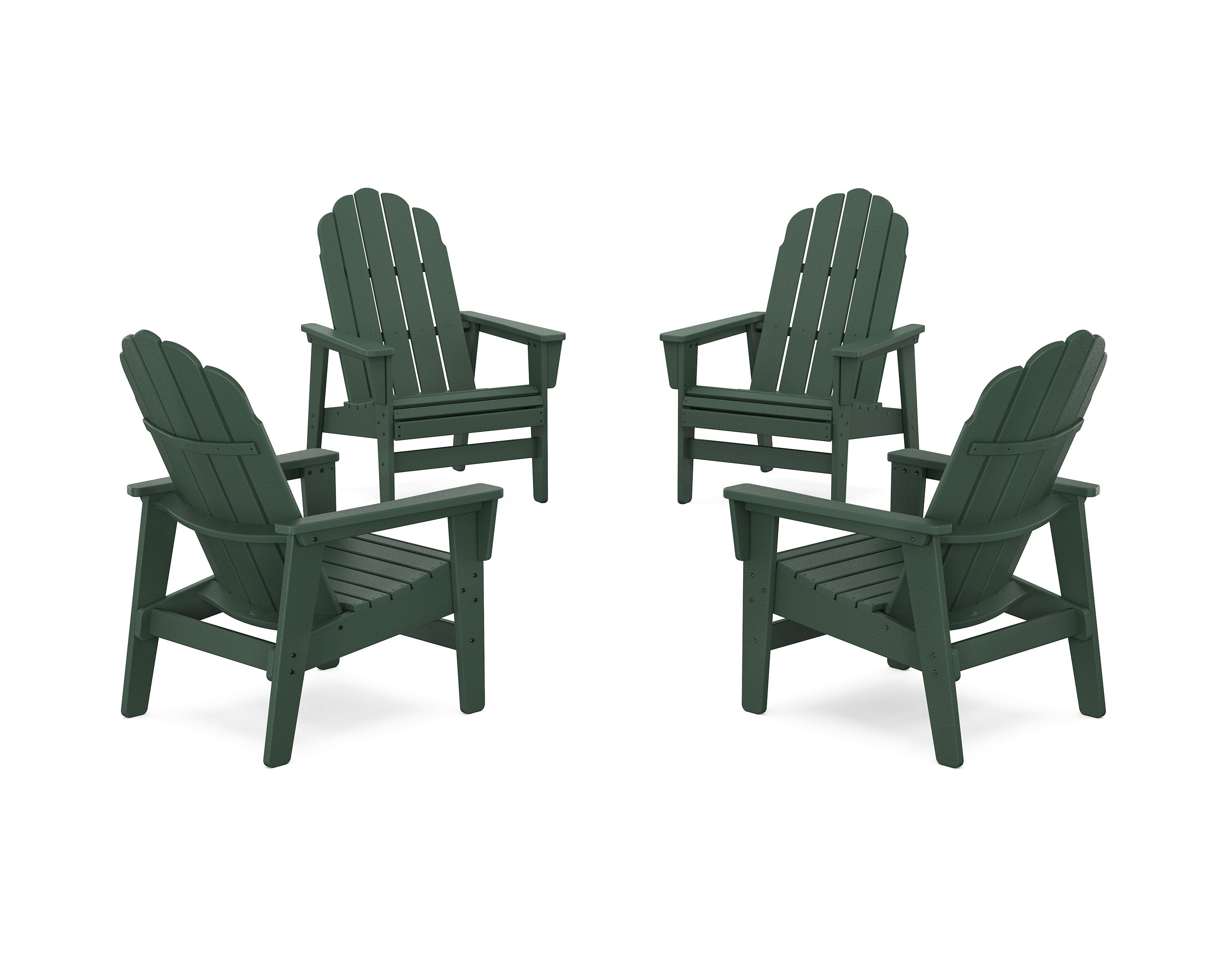 4-Piece Vineyard Grand Upright Adirondack Chair Conversation Set