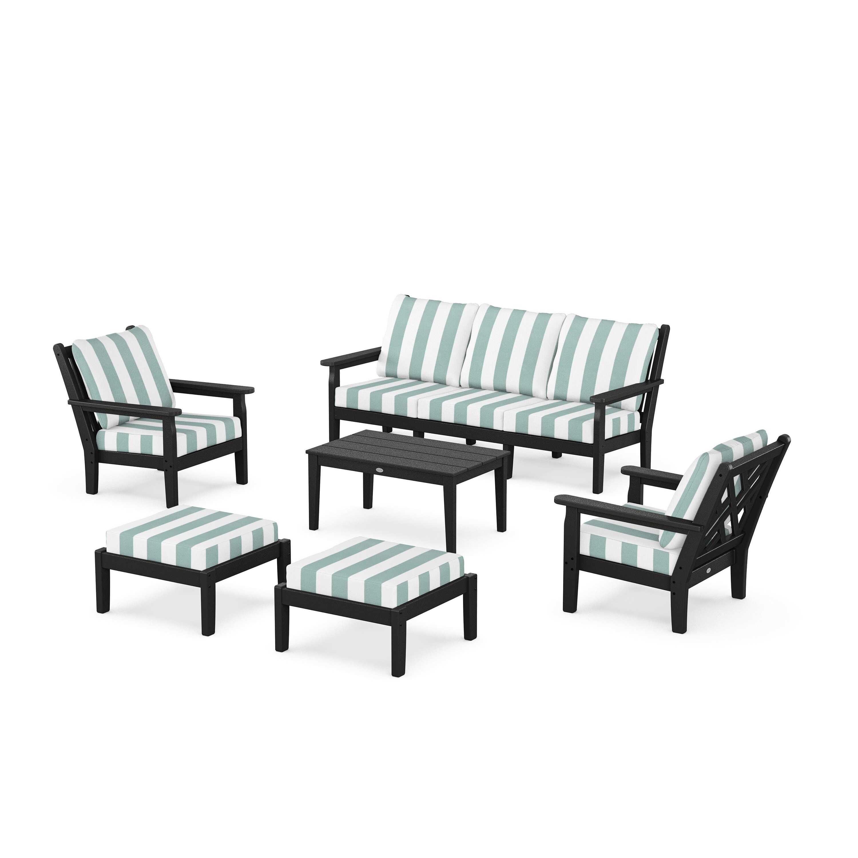 Chippendale 6-Piece Lounge Sofa Set
