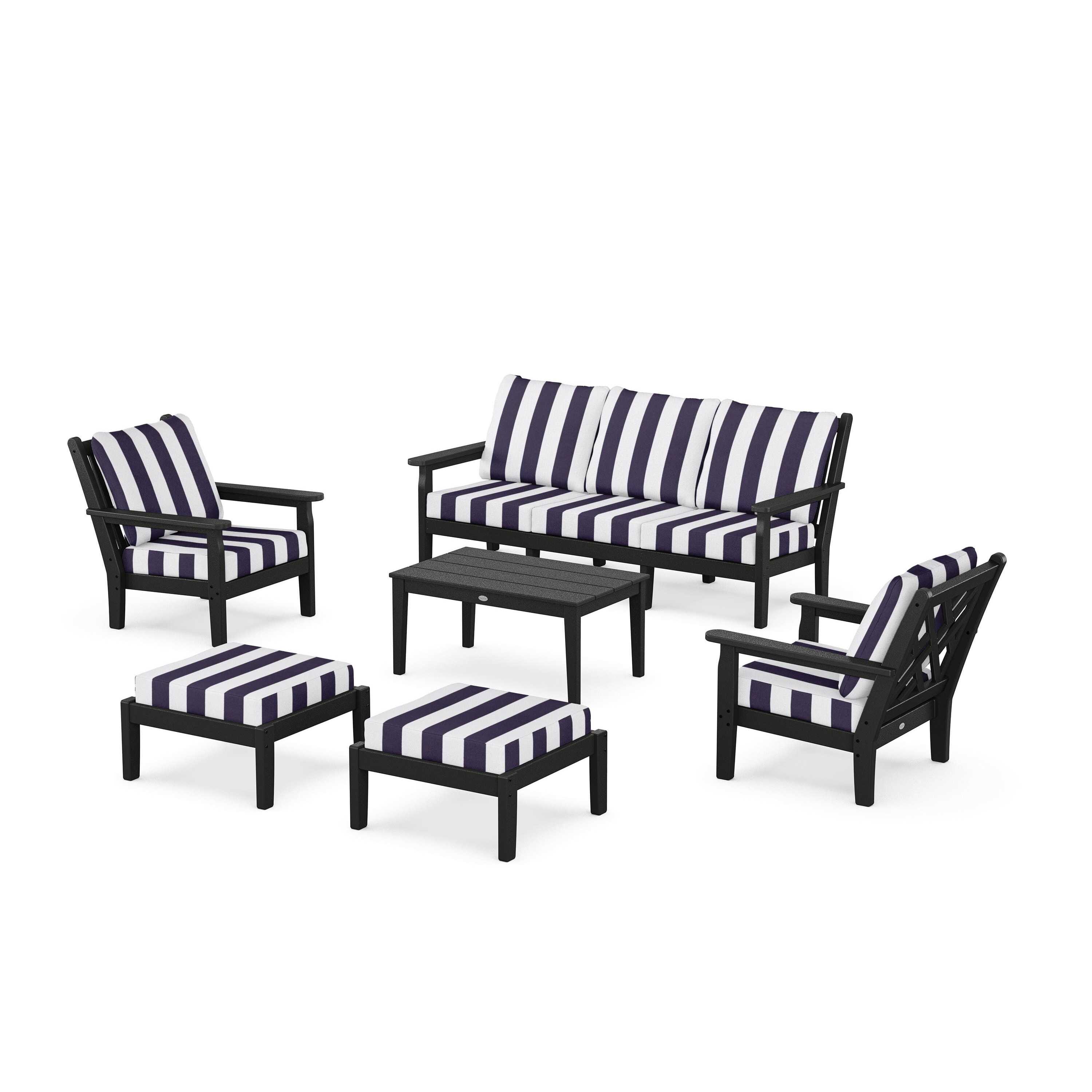 Chippendale 6-Piece Lounge Sofa Set