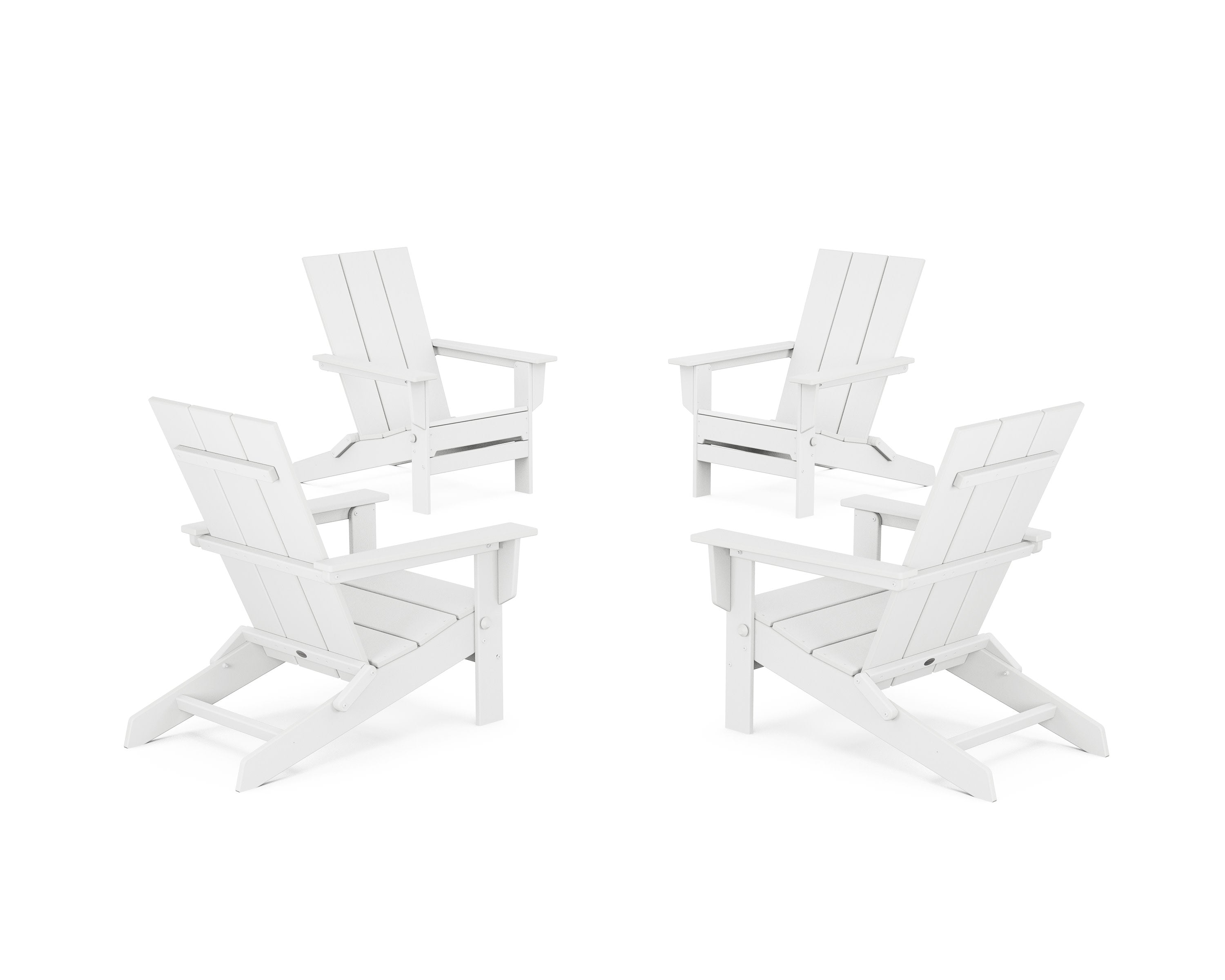 4-Piece Modern Studio Folding Adirondack Chair Conversation Set