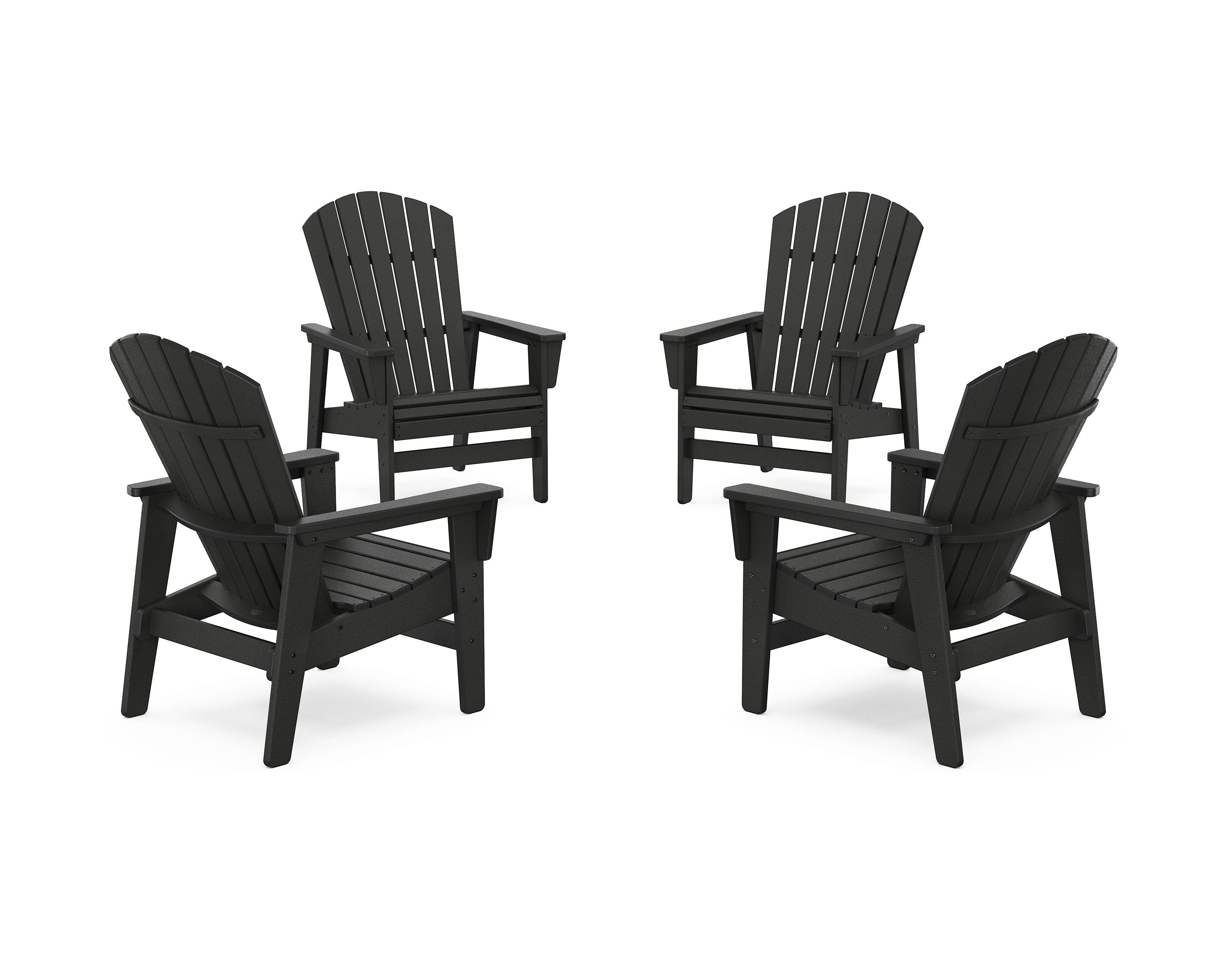 4-Piece Nautical Grand Upright Adirondack Chair Conversation Set