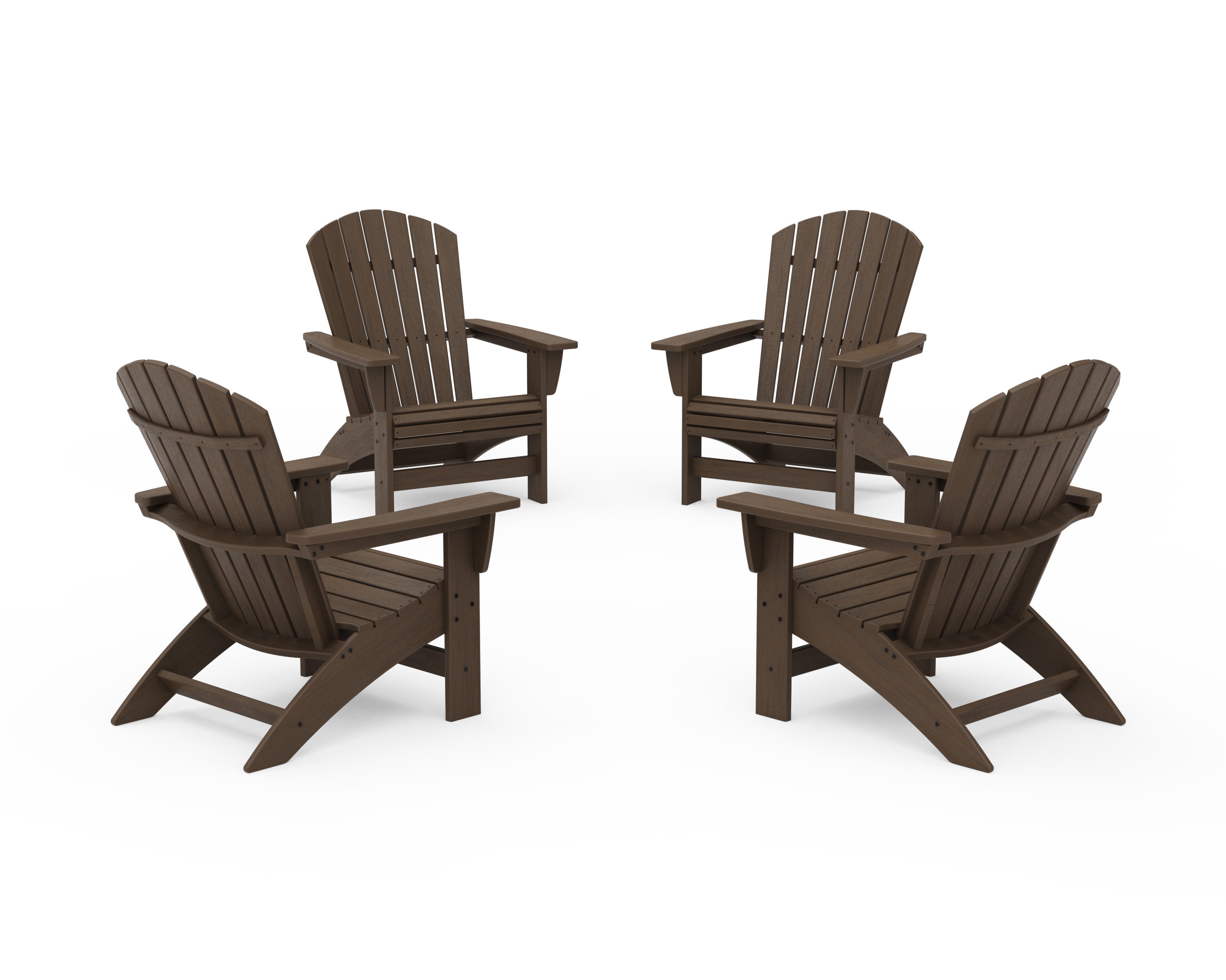 4-Piece Nautical Grand Adirondack Chair Conversation Set
