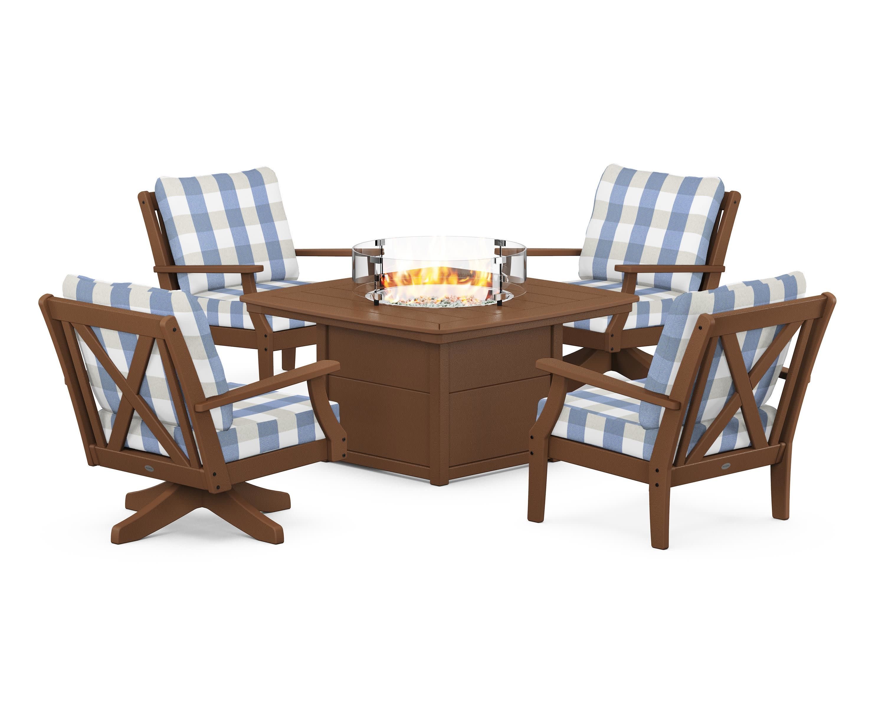 Braxton 5-Piece Deep Seating Set with Fire Table