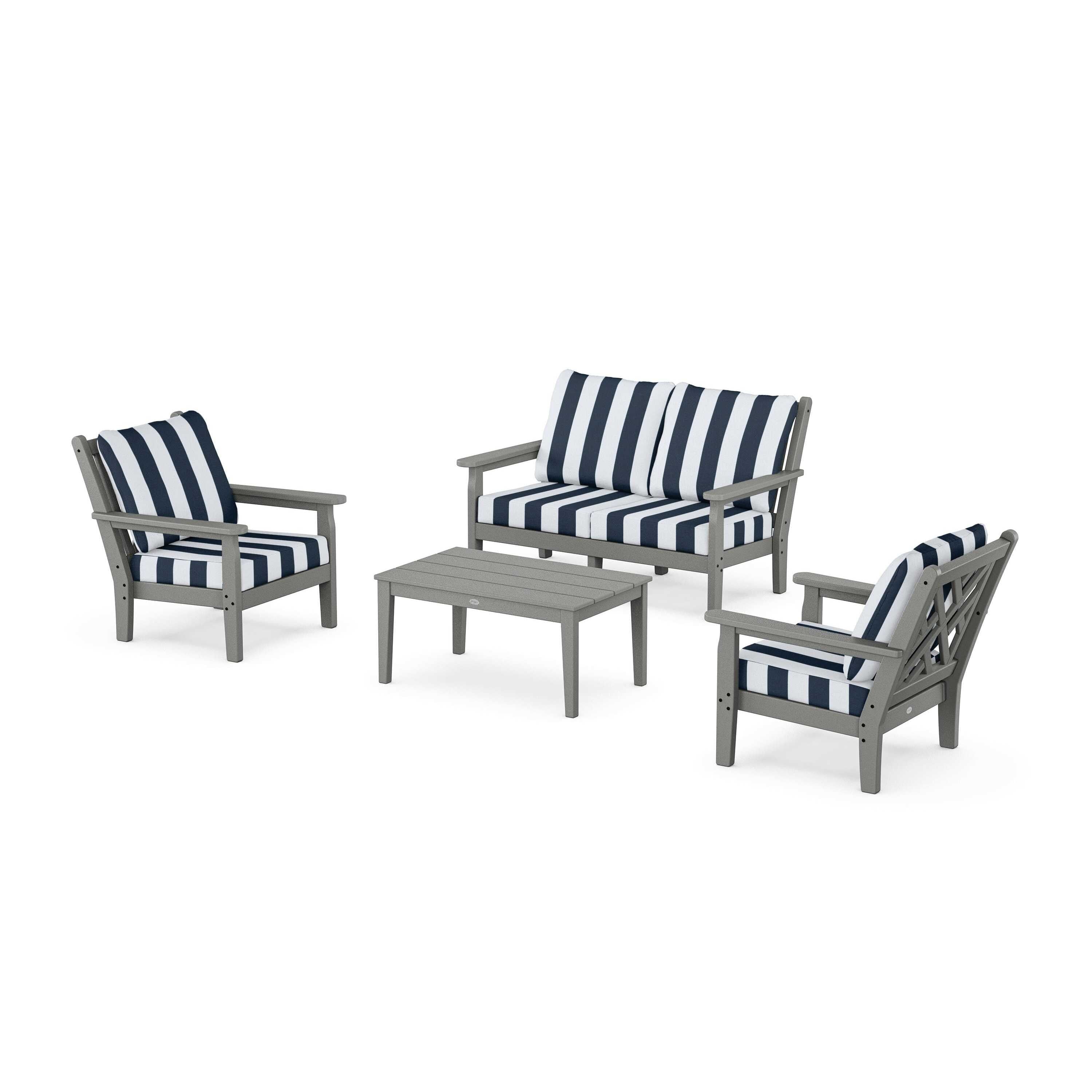 Chippendale 4-Piece Deep Seating Set with Loveseat