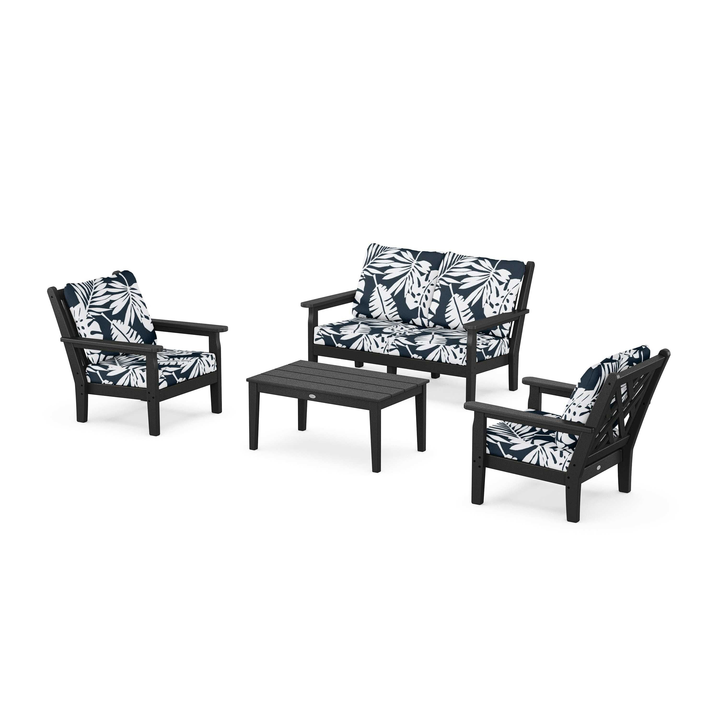 Chippendale 4-Piece Deep Seating Set with Loveseat