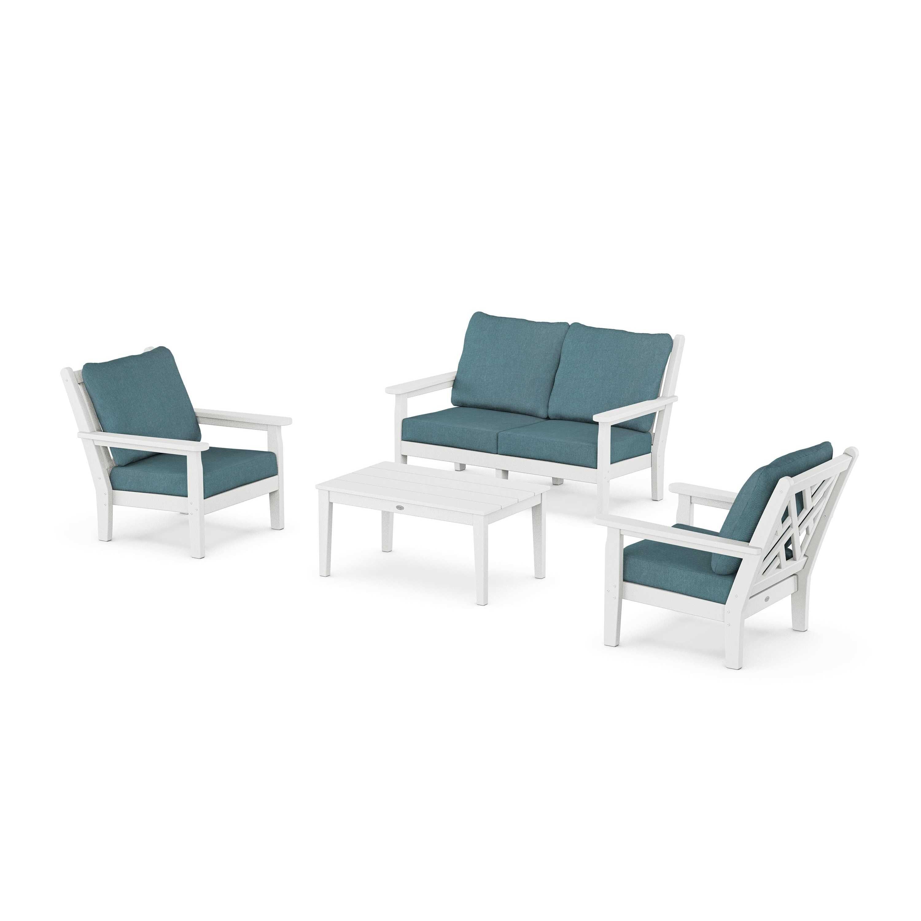 Chippendale 4-Piece Deep Seating Set with Loveseat