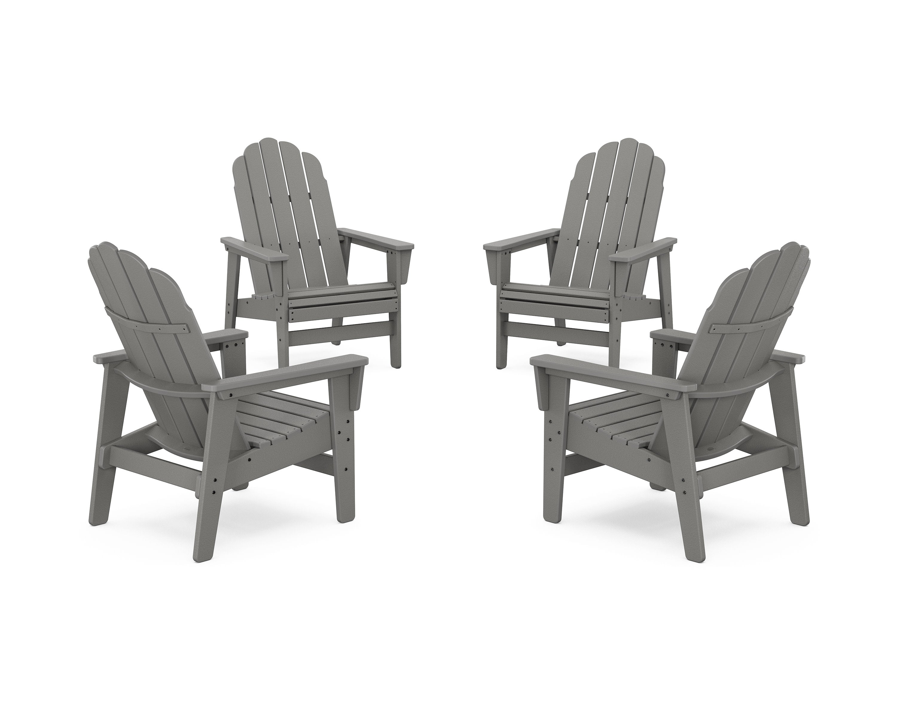 4-Piece Vineyard Grand Upright Adirondack Chair Conversation Set