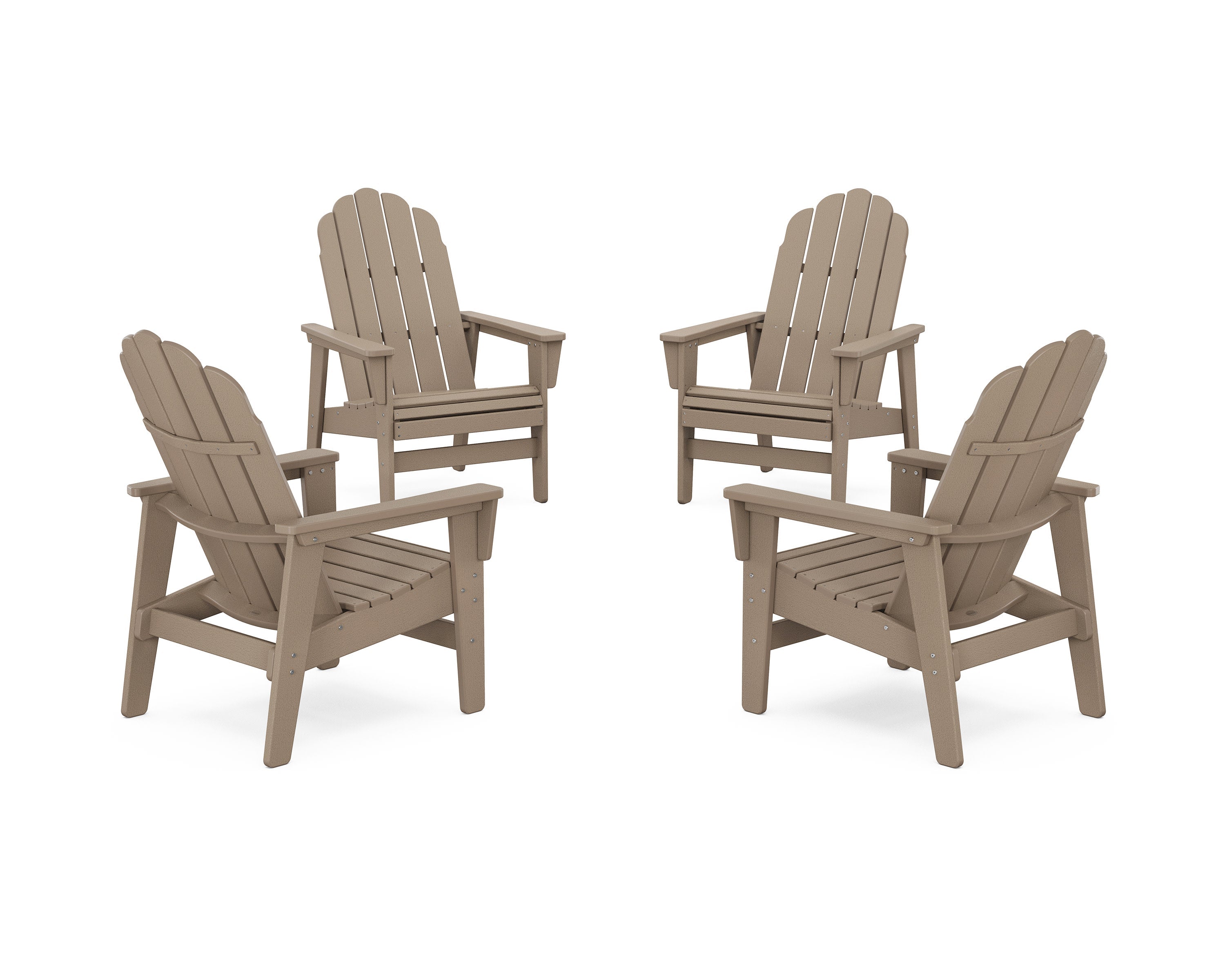 4-Piece Vineyard Grand Upright Adirondack Chair Conversation Set