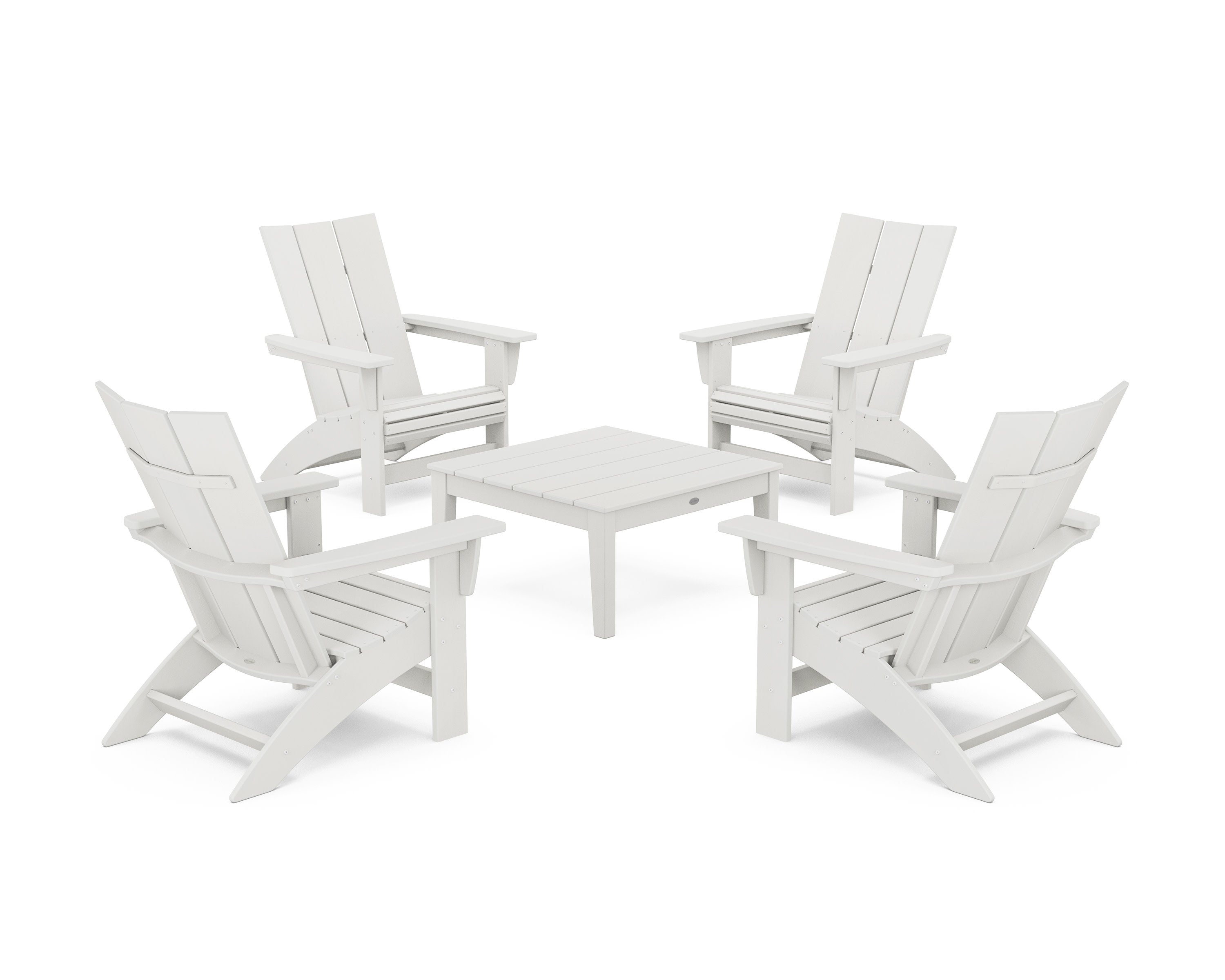5-Piece Modern Grand Adirondack Chair Conversation Group