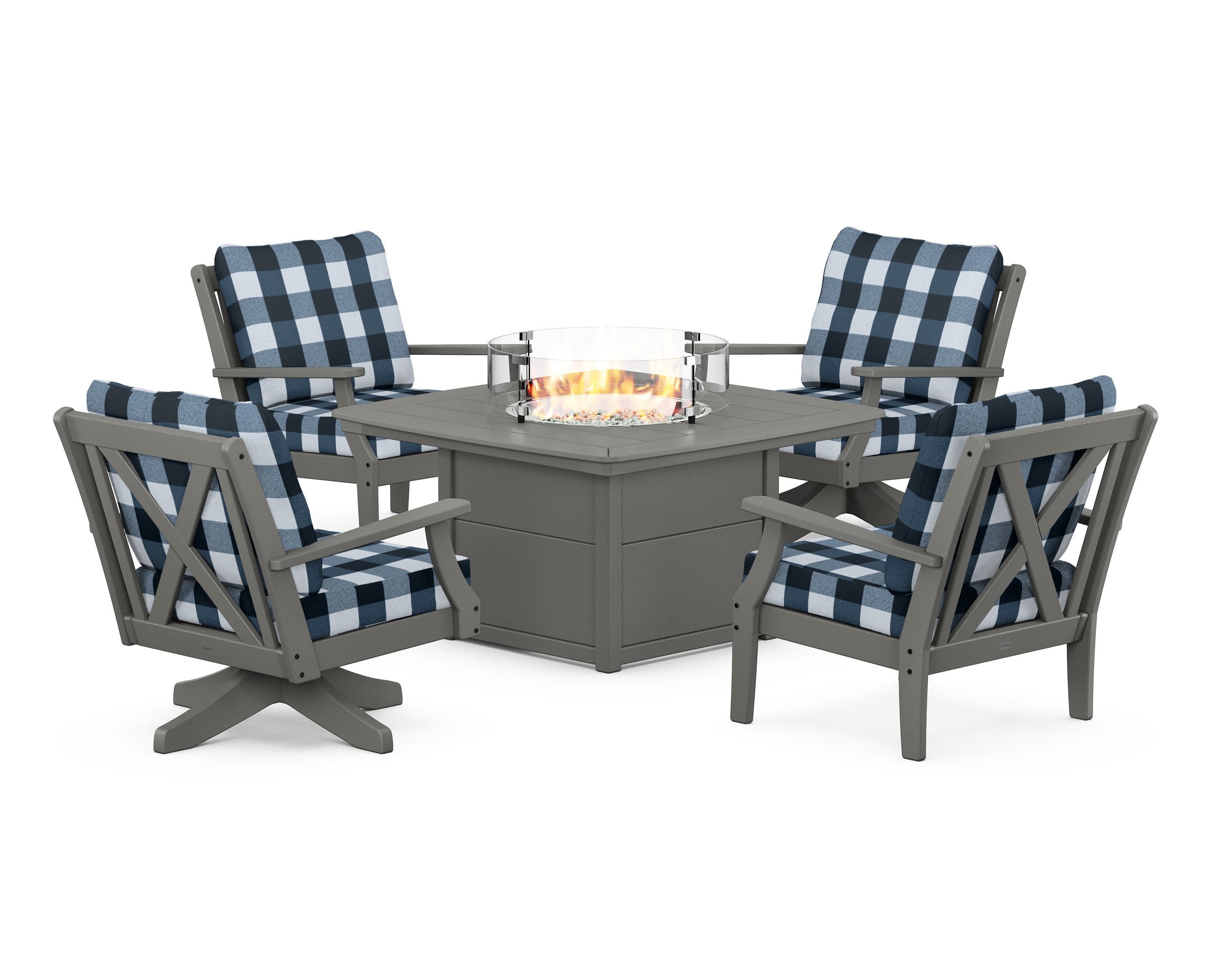 Braxton 5-Piece Deep Seating Set with Fire Table