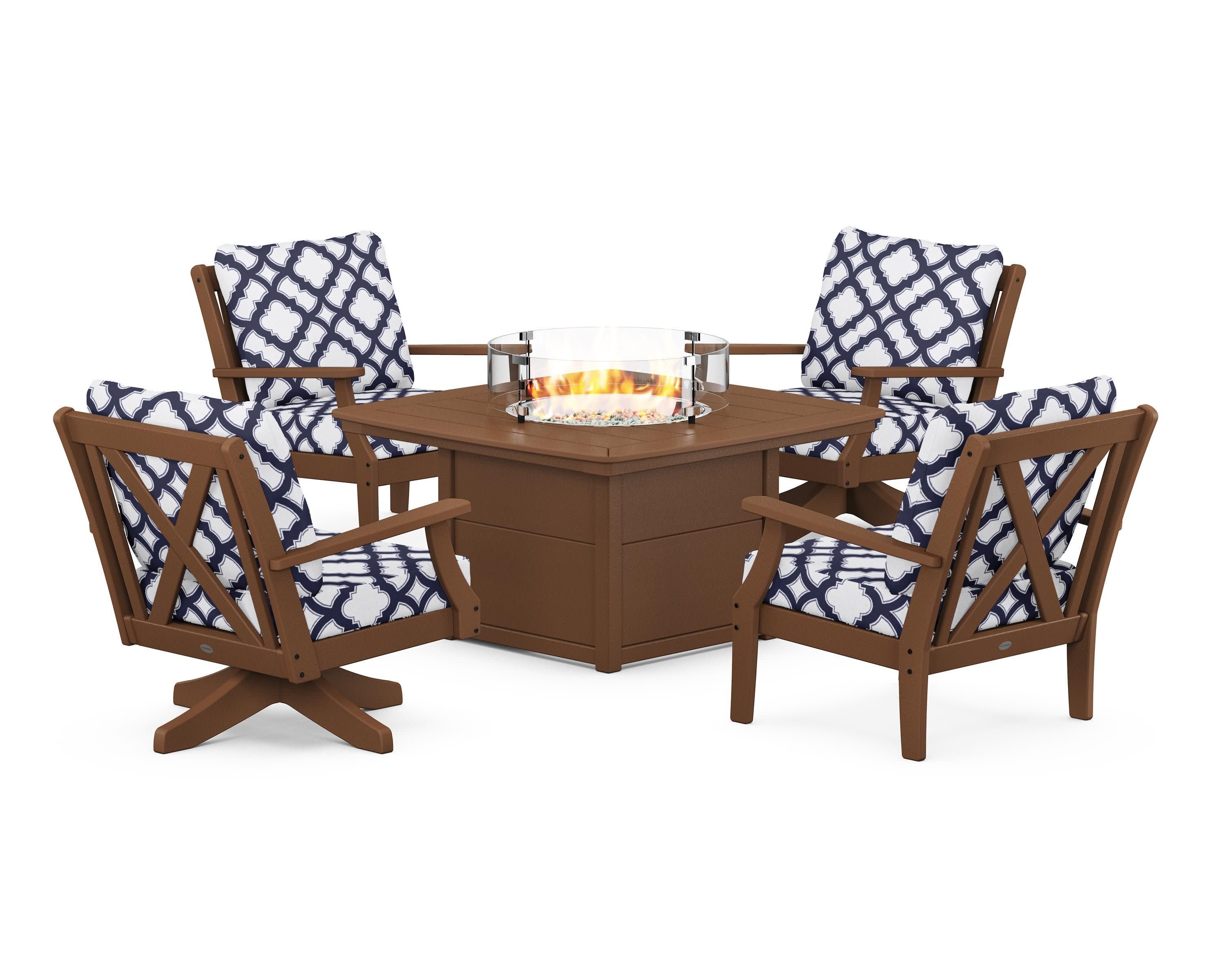 Braxton 5-Piece Deep Seating Set with Fire Table