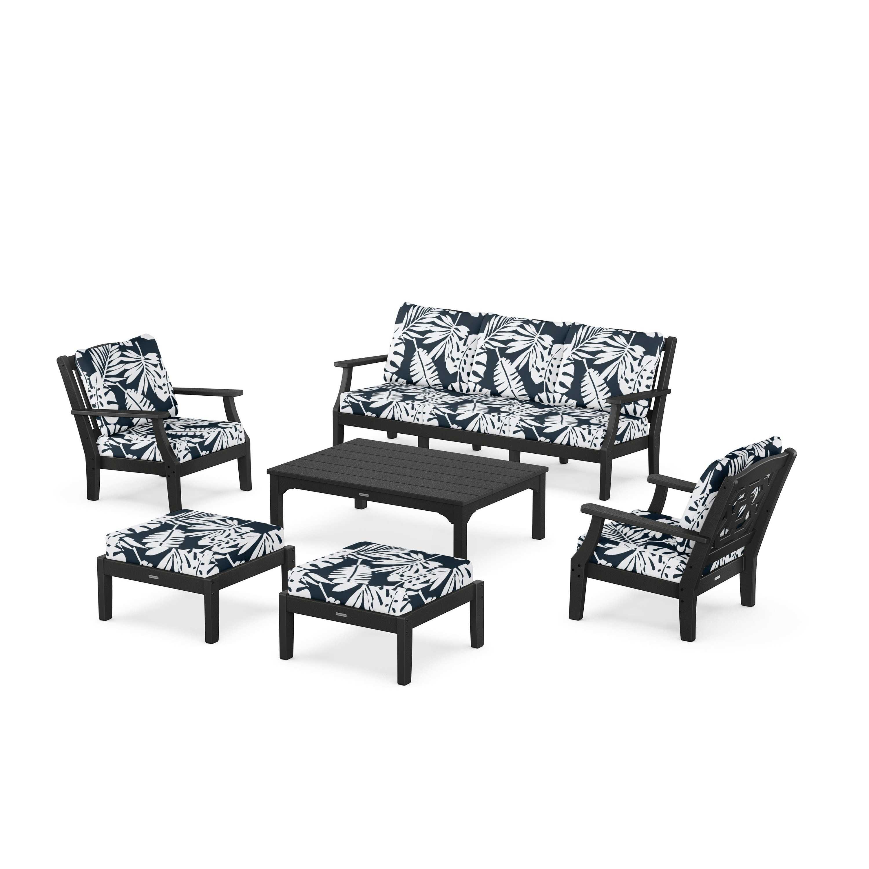 Chinoiserie 6-Piece Lounge Sofa Set