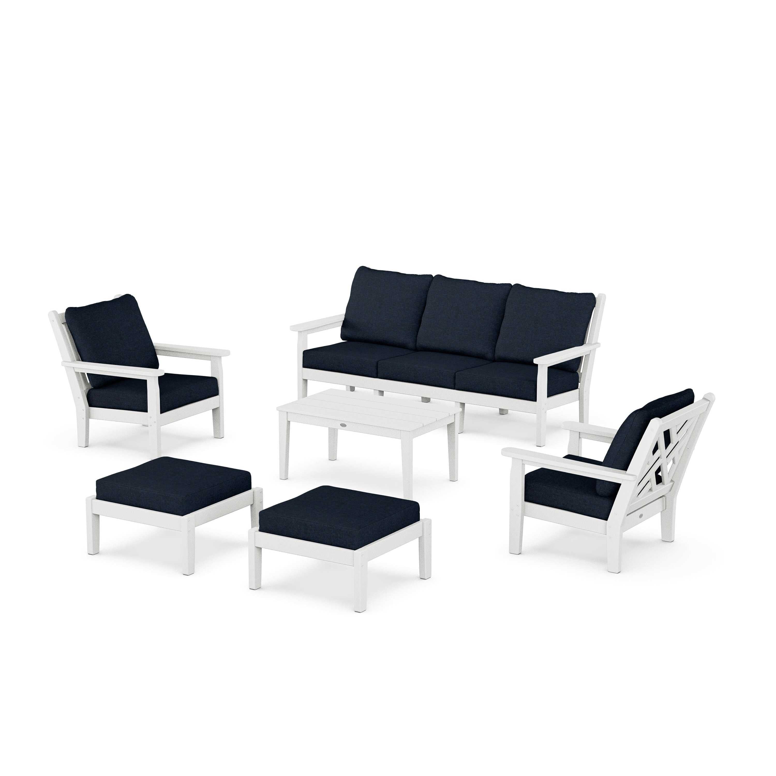 Chippendale 6-Piece Lounge Sofa Set