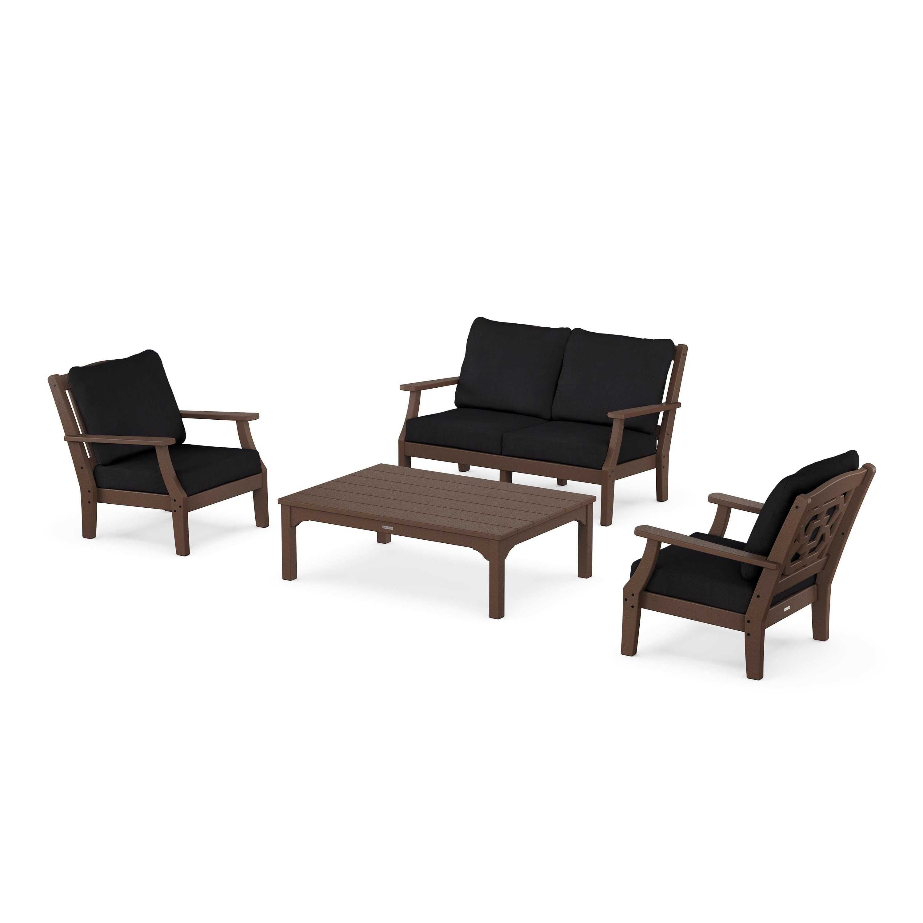 Chinoiserie 4-Piece Deep Seating Set with Loveseat