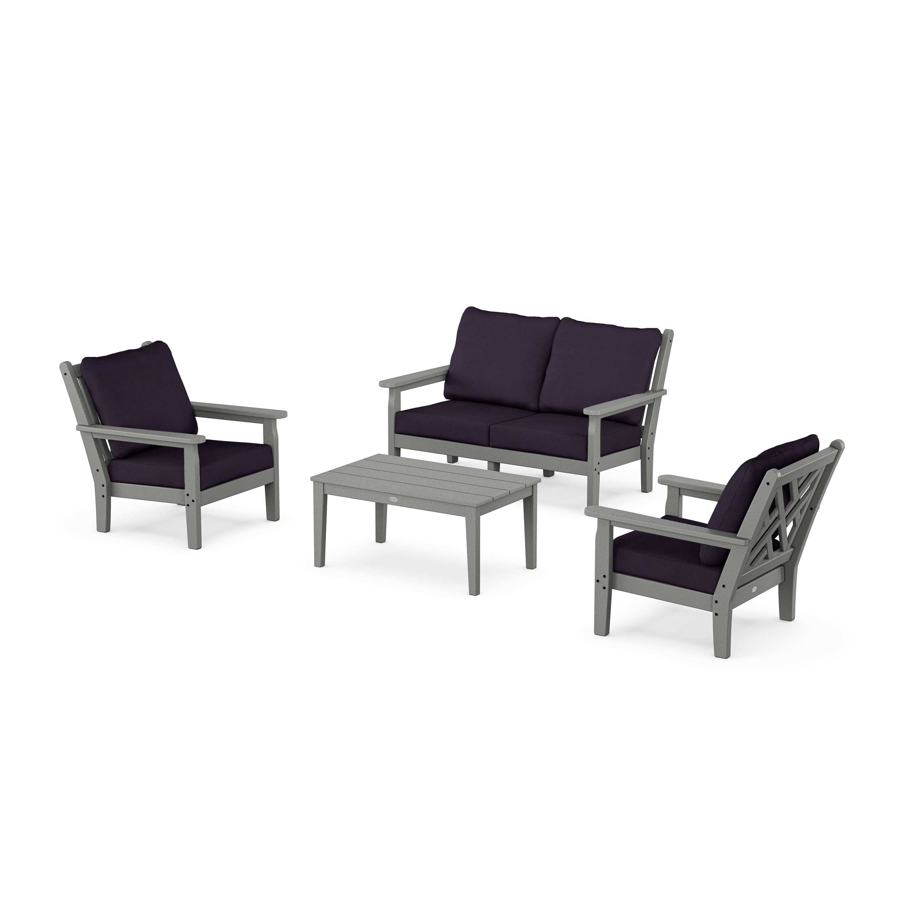 Chippendale 4-Piece Deep Seating Set with Loveseat