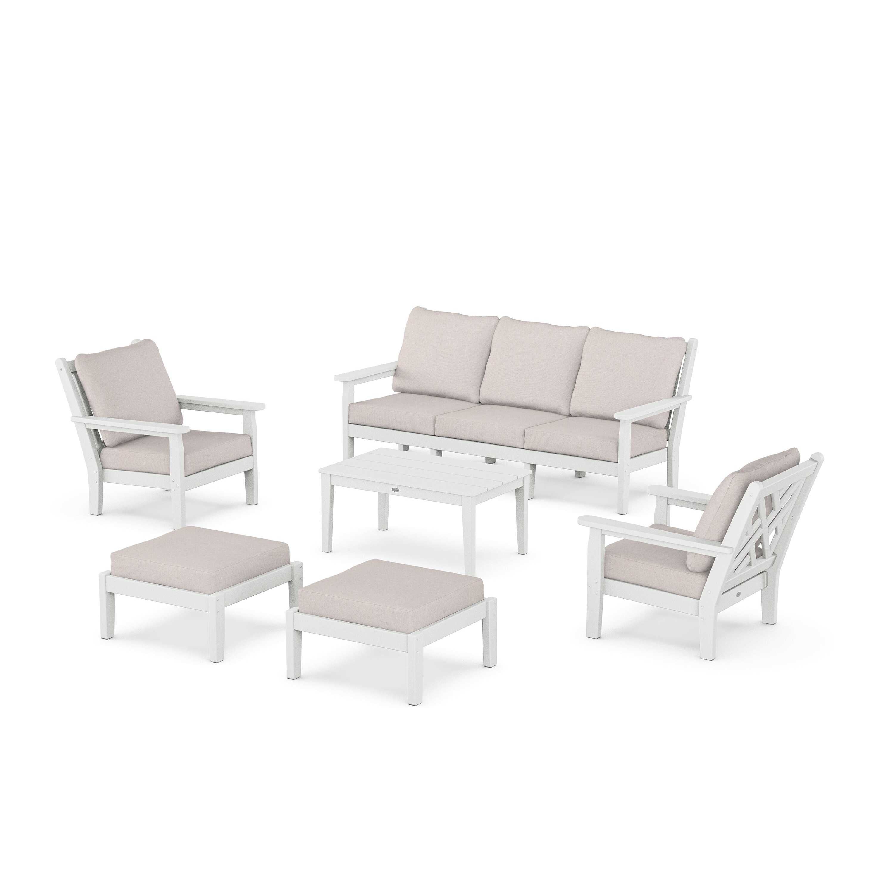 Chippendale 6-Piece Lounge Sofa Set