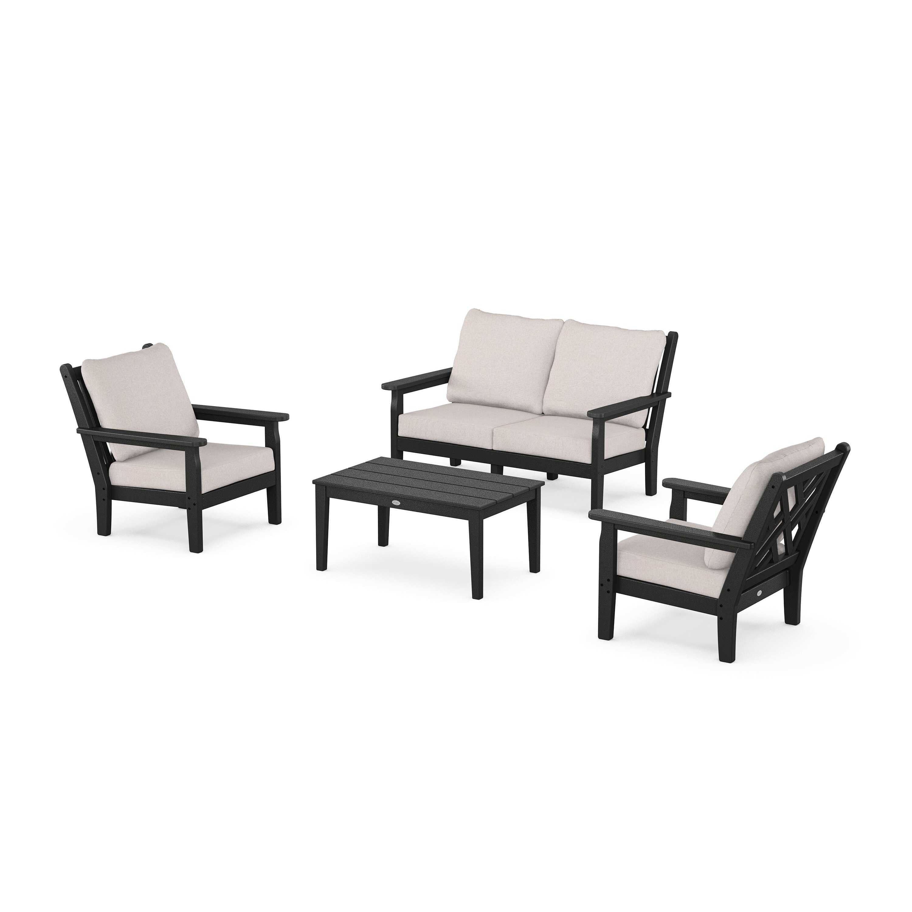 Chippendale 4-Piece Deep Seating Set with Loveseat