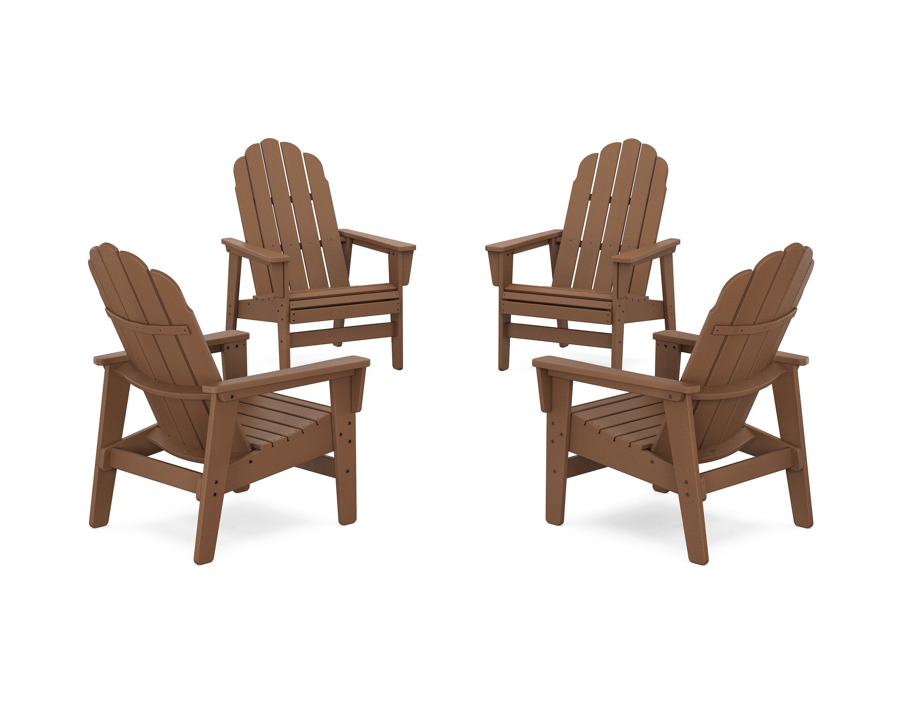 4-Piece Vineyard Grand Upright Adirondack Chair Conversation Set