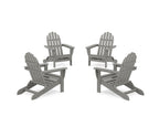 4-Piece Classic Folding Adirondack Conversation Set