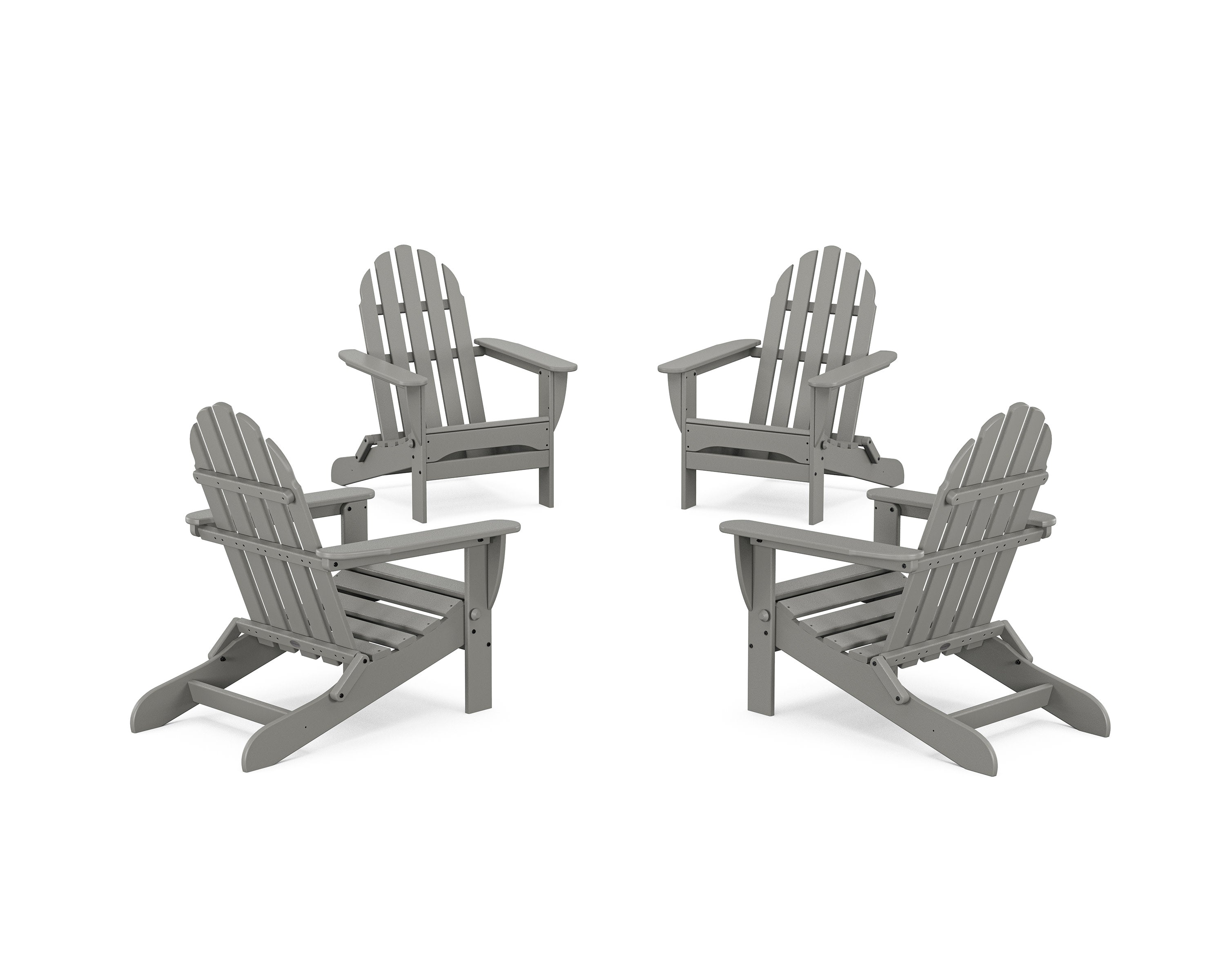 4-Piece Classic Folding Adirondack Conversation Set