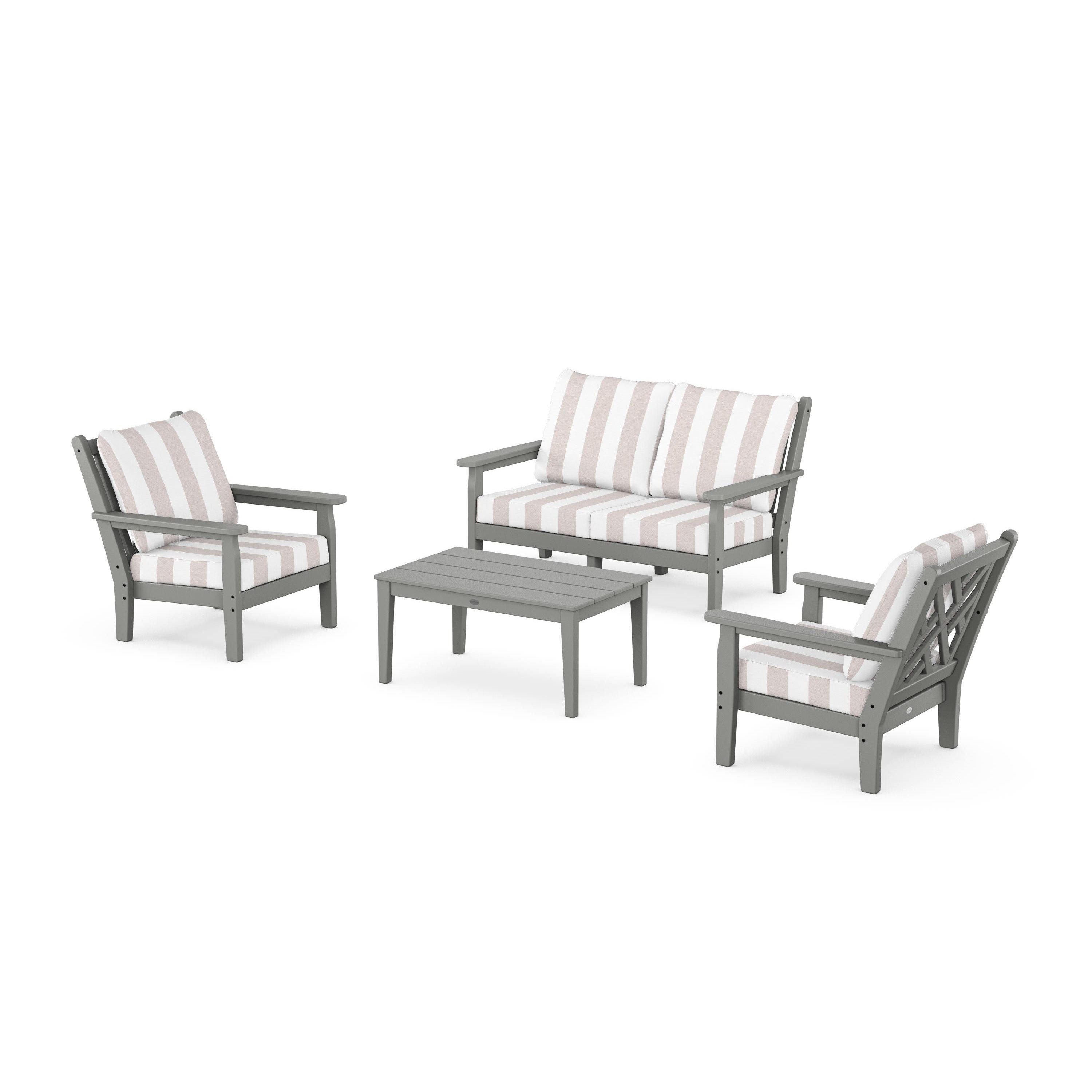 Chippendale 4-Piece Deep Seating Set with Loveseat
