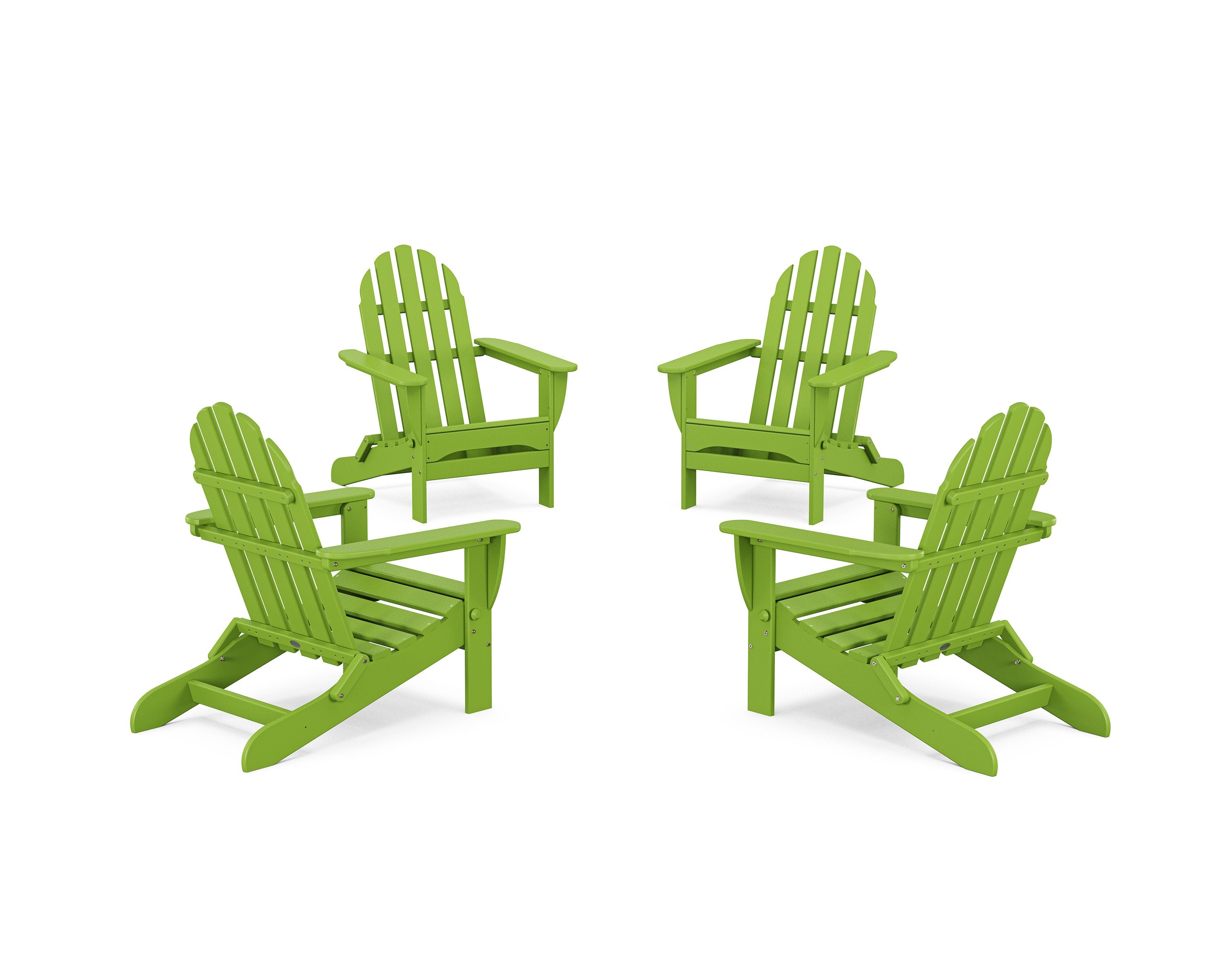 4-Piece Classic Folding Adirondack Conversation Set