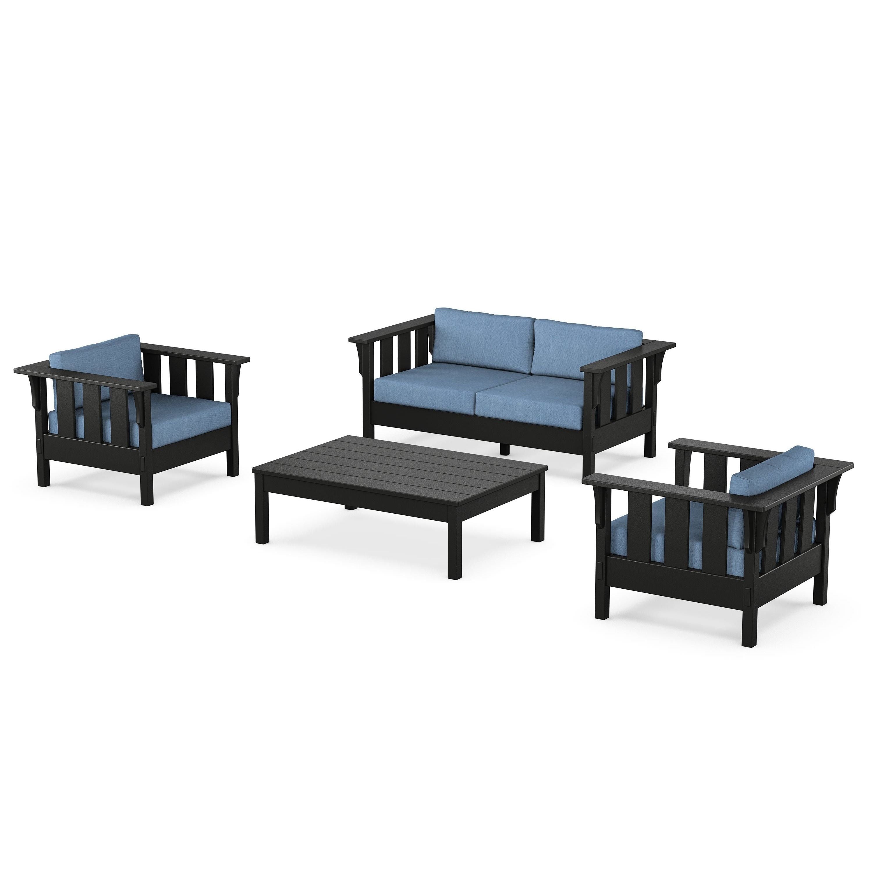 Acadia 4-Piece Deep Seating Set with Loveseat