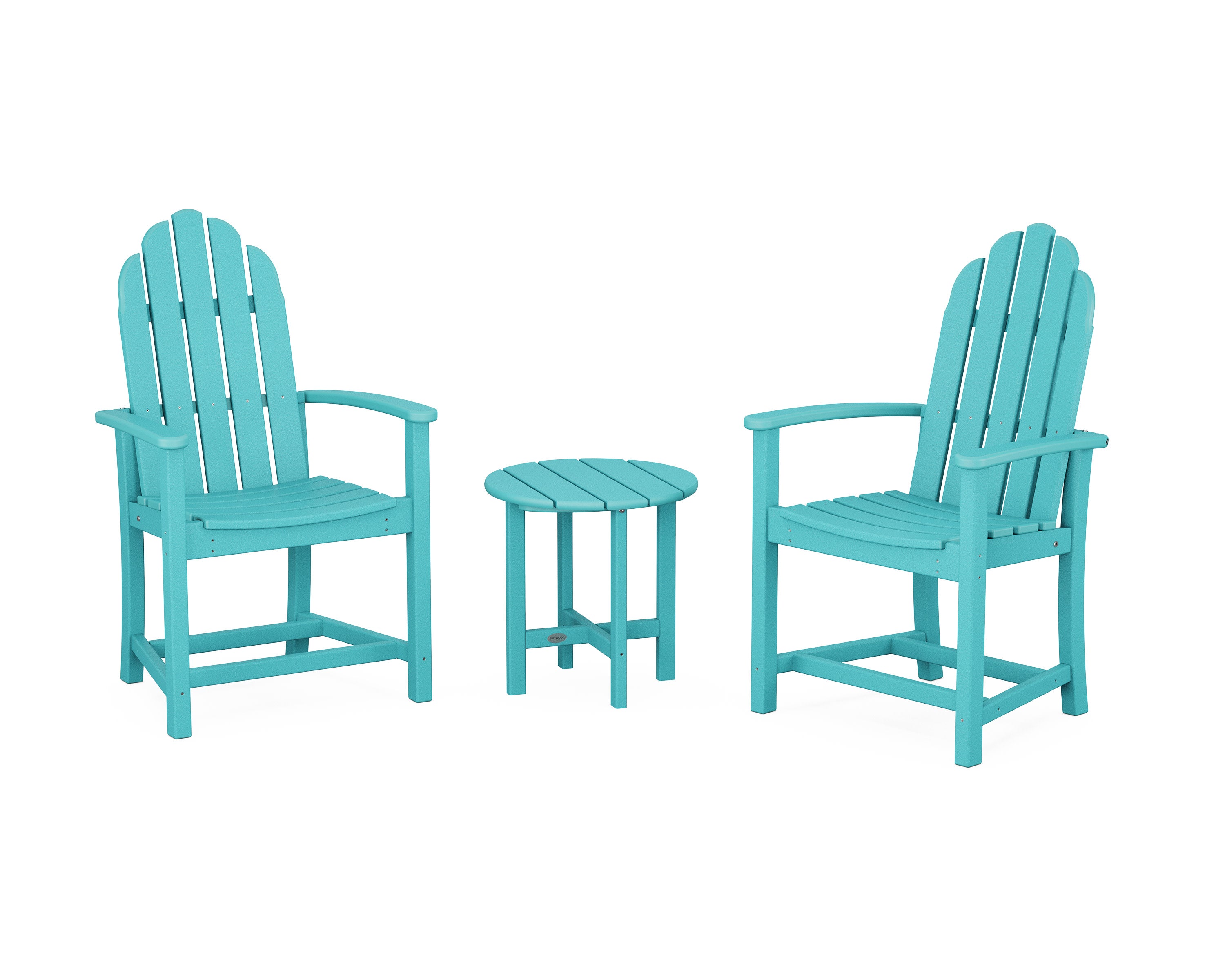 Classic 3-Piece Upright Adirondack Chair Set