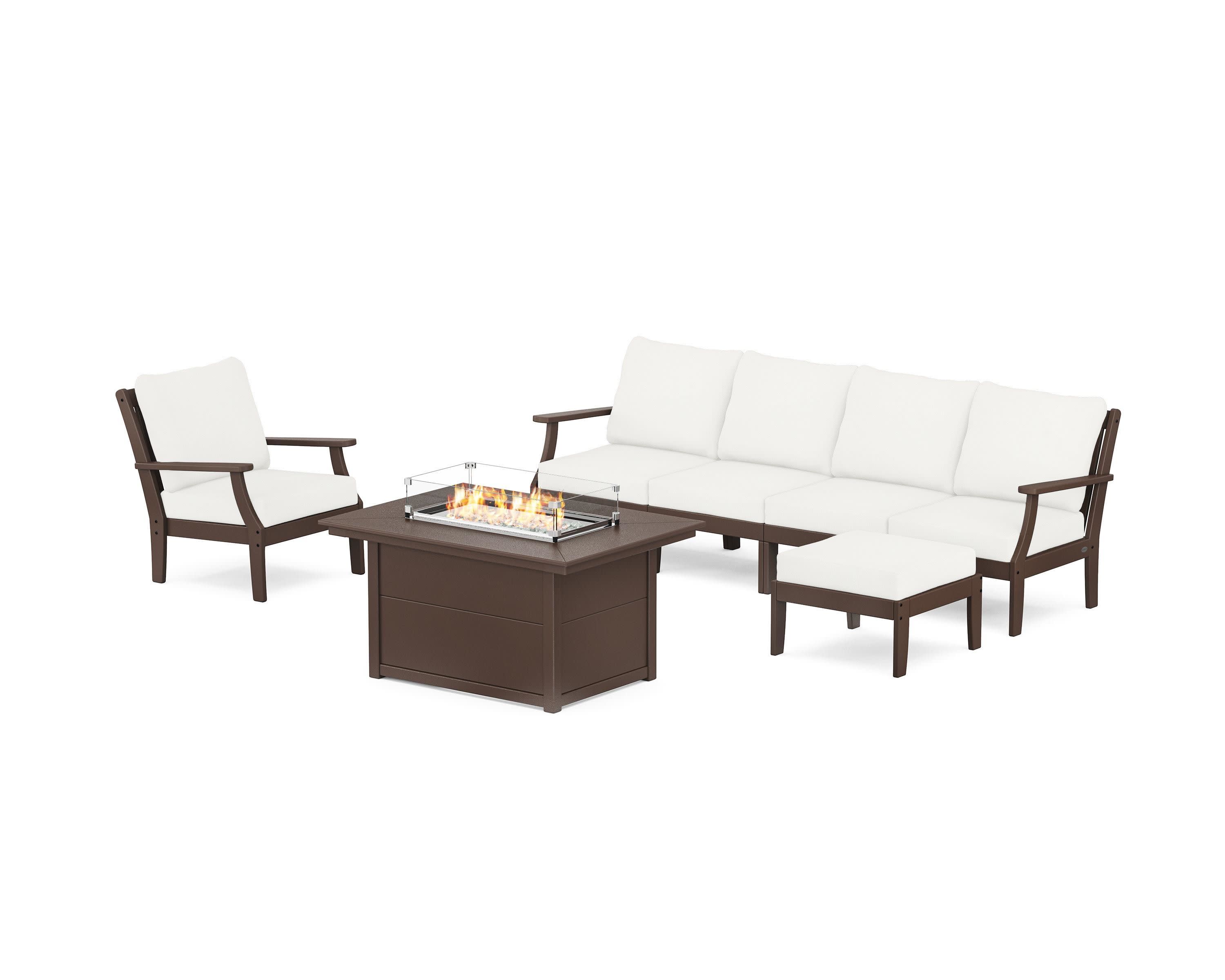 Braxton Sectional Lounge and Fire Pit Set