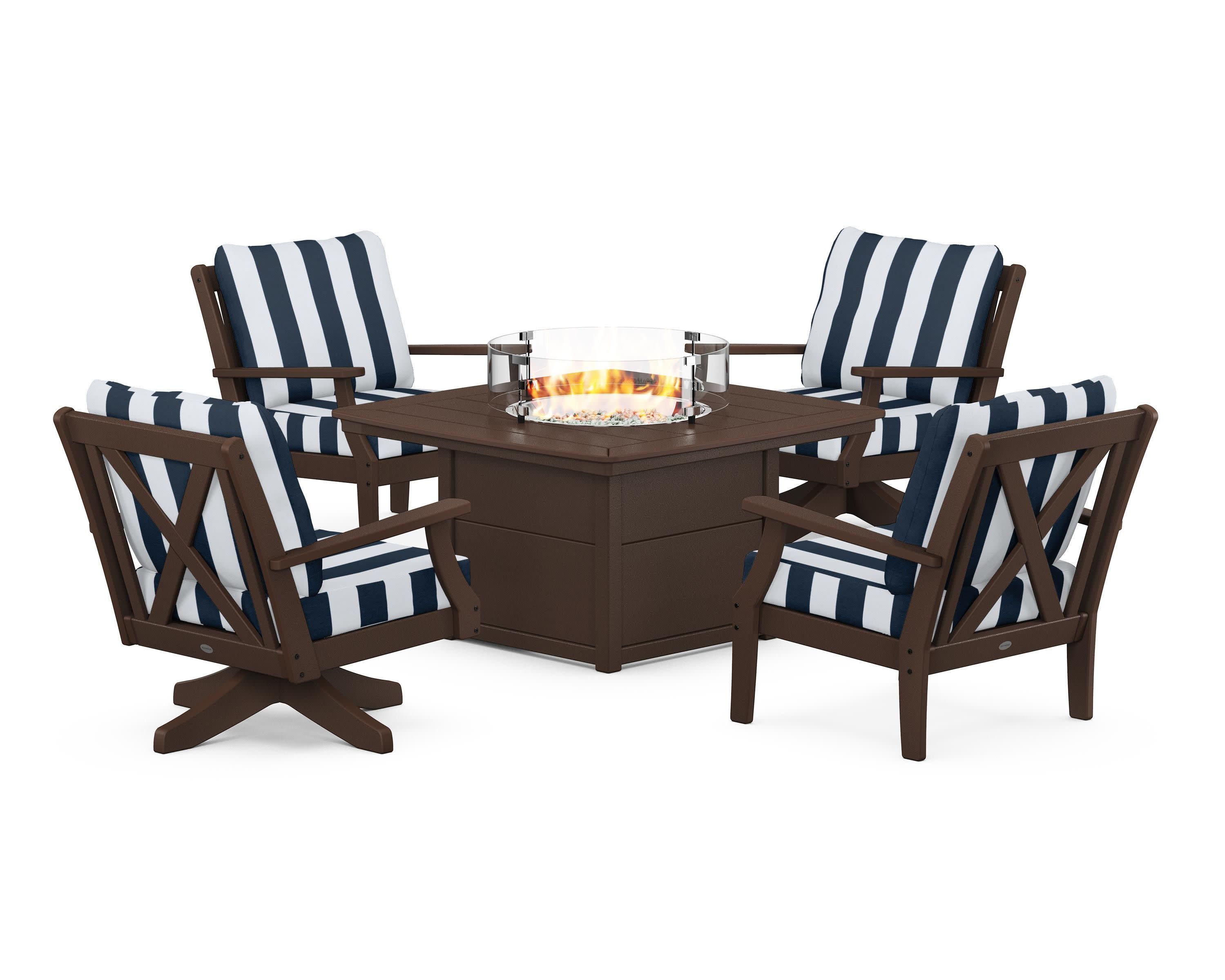 Braxton 5-Piece Deep Seating Set with Fire Table
