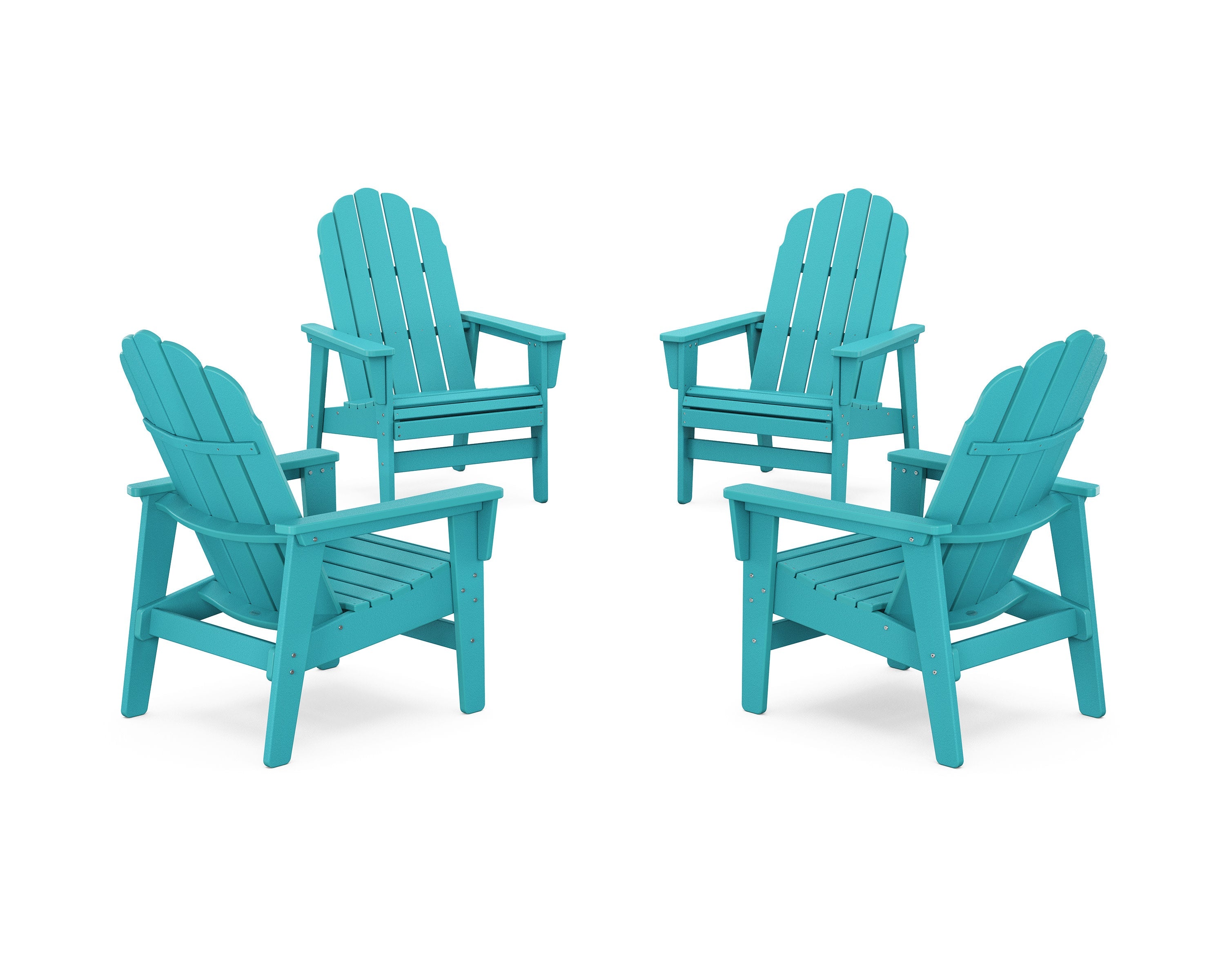 4-Piece Vineyard Grand Upright Adirondack Chair Conversation Set