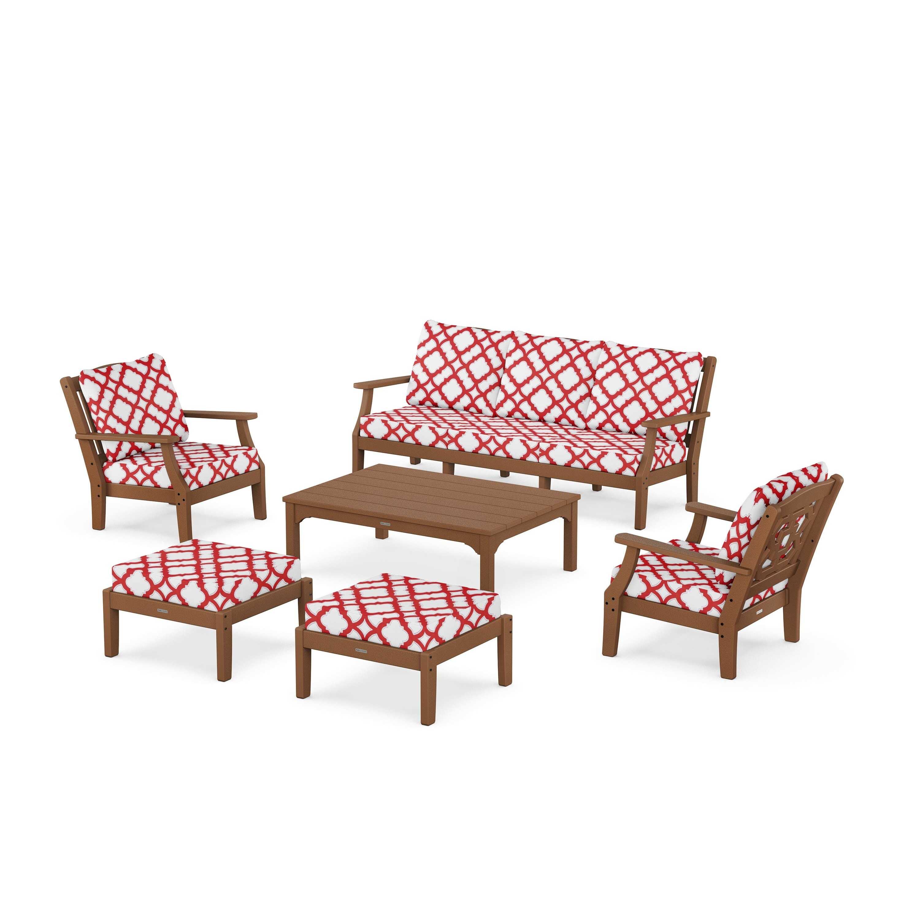 Chinoiserie 6-Piece Lounge Sofa Set