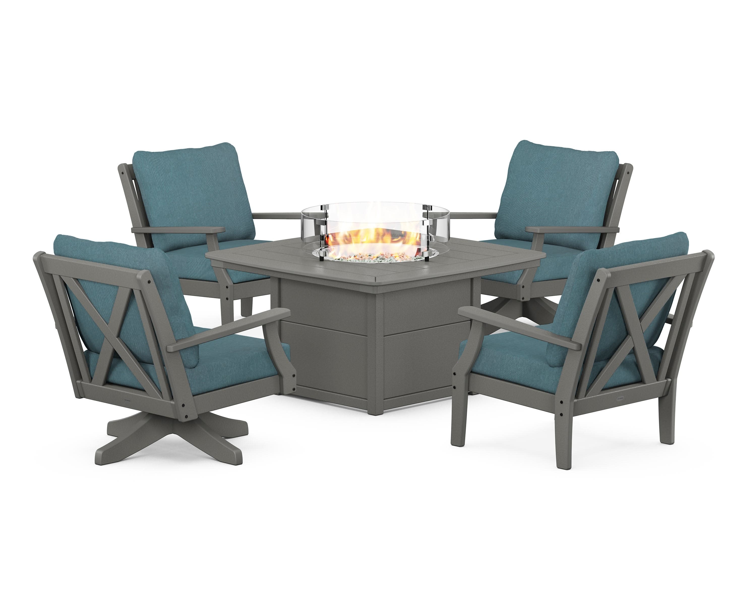 Braxton 5-Piece Deep Seating Set with Fire Table