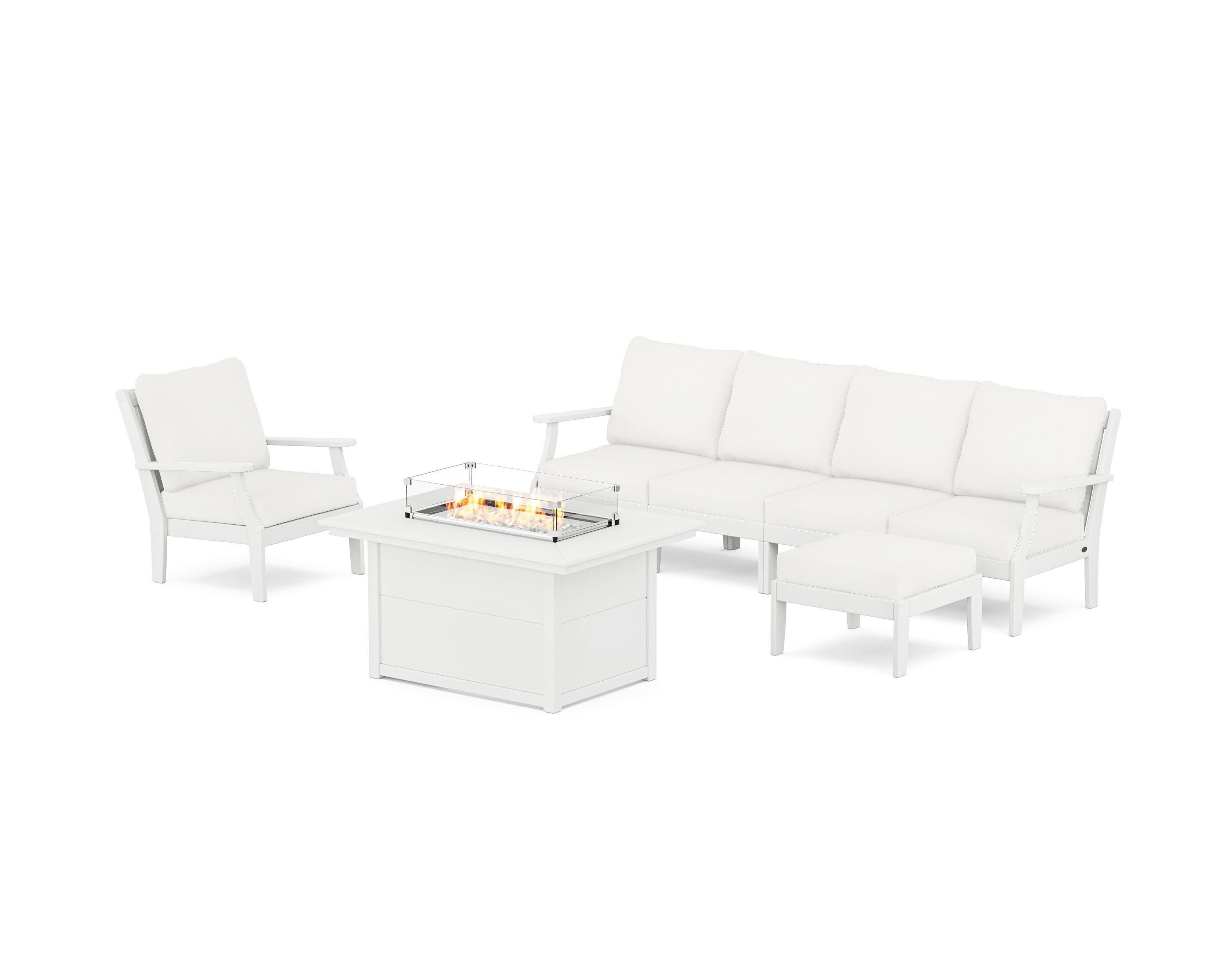 Braxton Sectional Lounge and Fire Pit Set