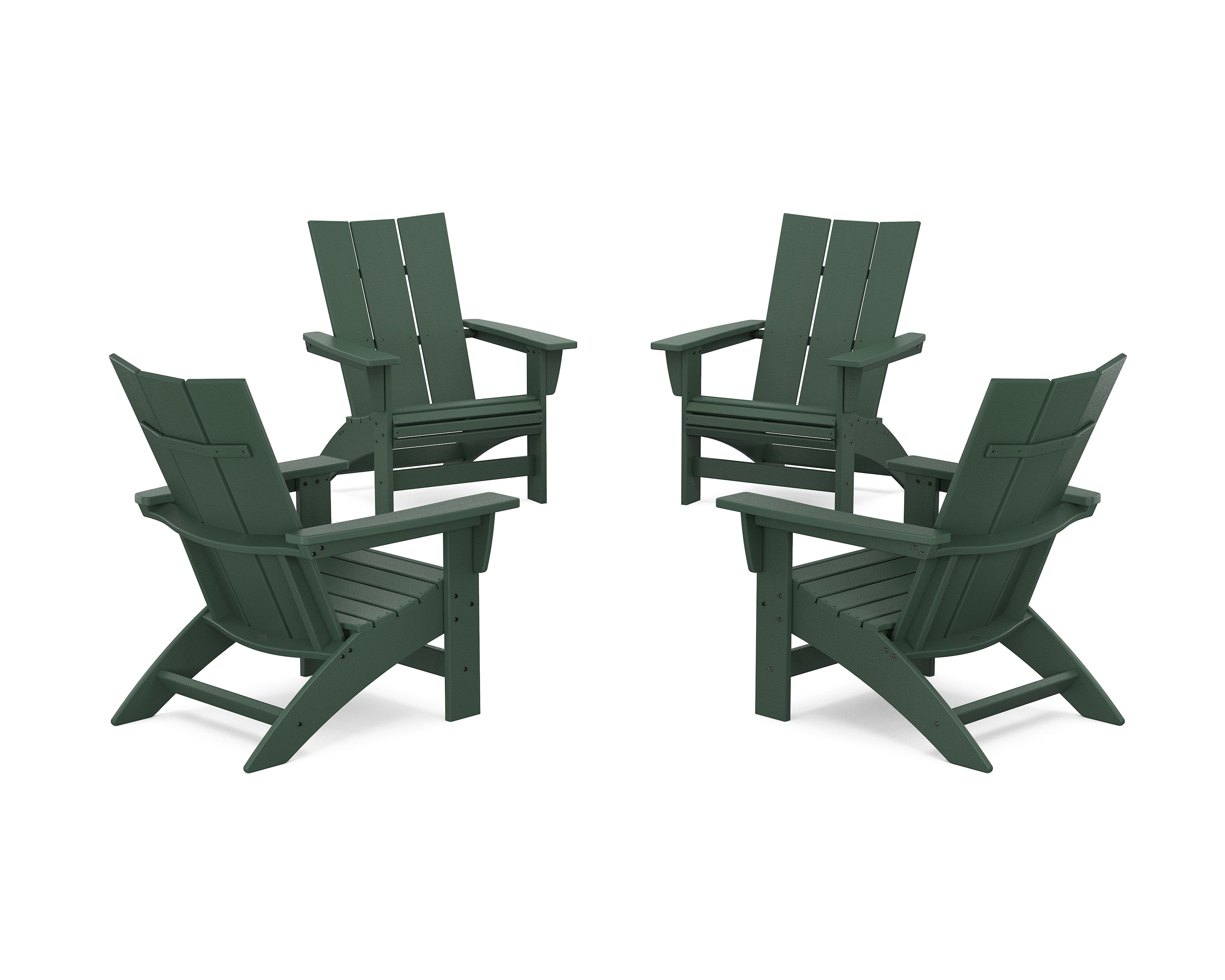 4-Piece Modern Grand Adirondack Chair Conversation Set