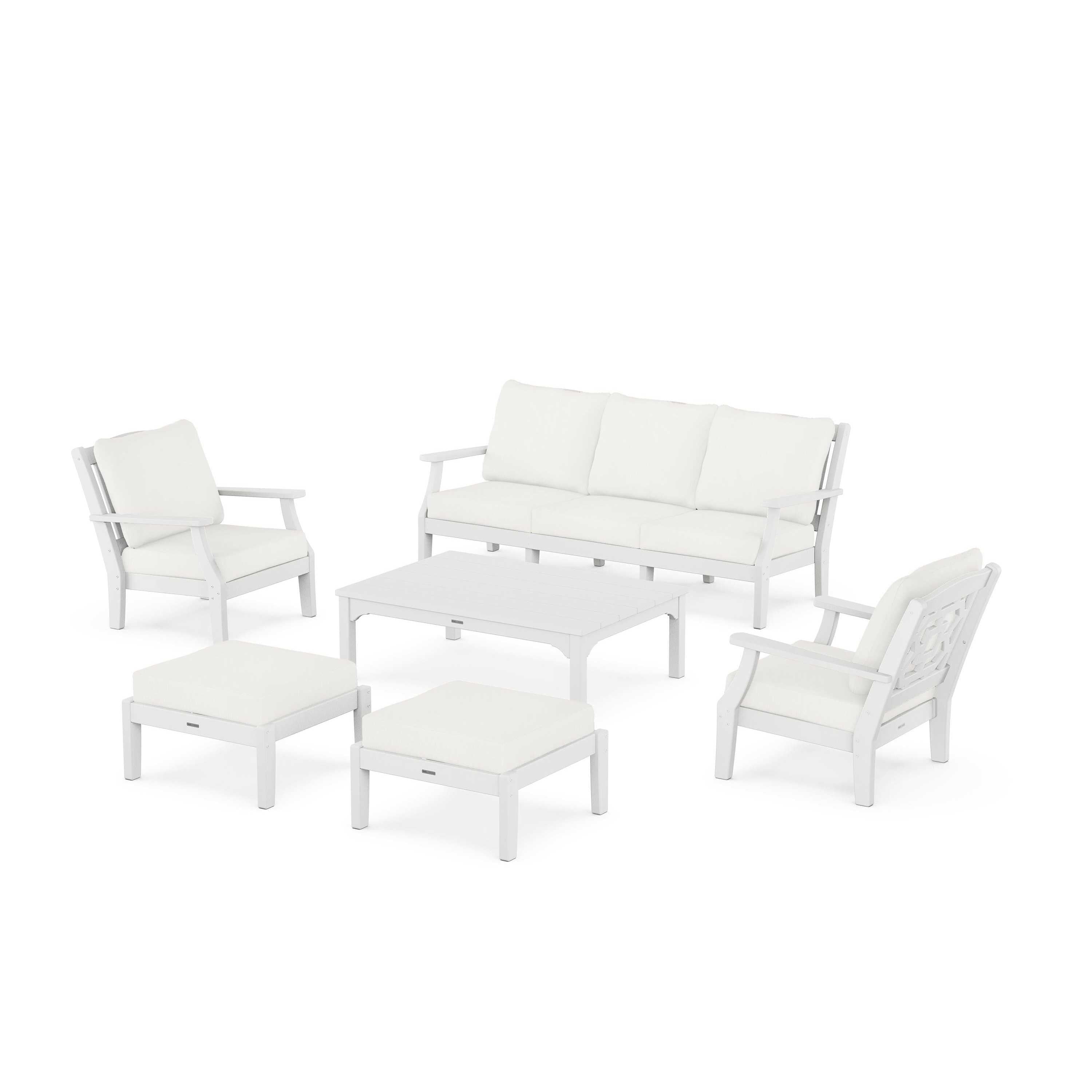 Chinoiserie 6-Piece Lounge Sofa Set