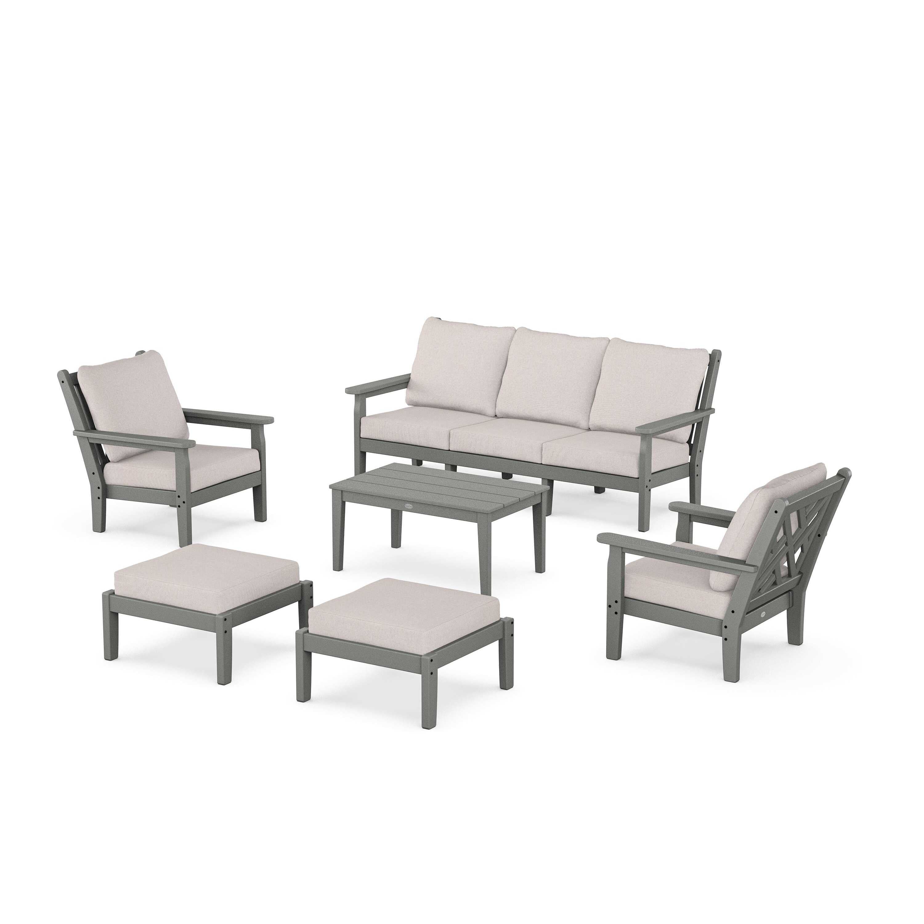 Chippendale 6-Piece Lounge Sofa Set