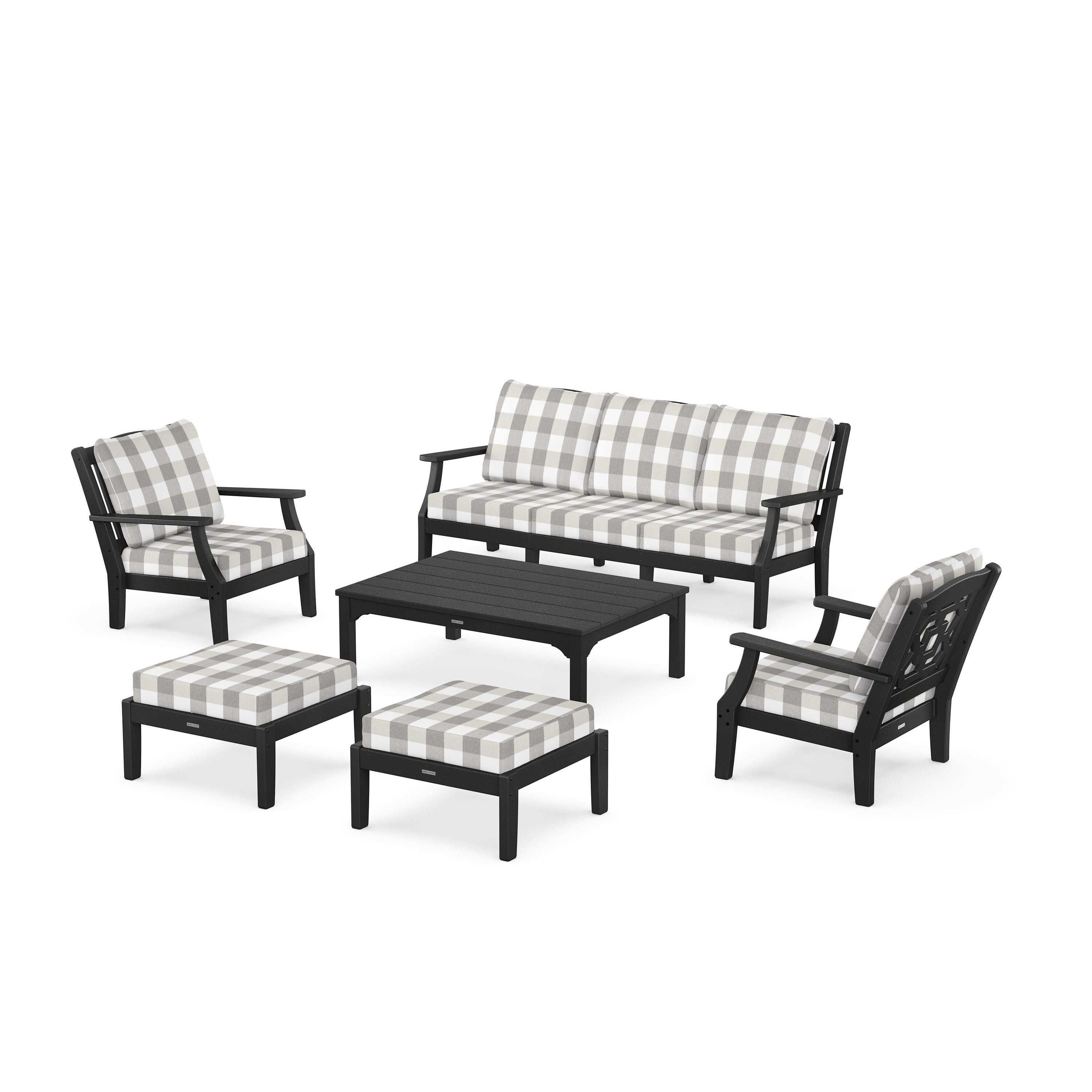 Chinoiserie 6-Piece Lounge Sofa Set