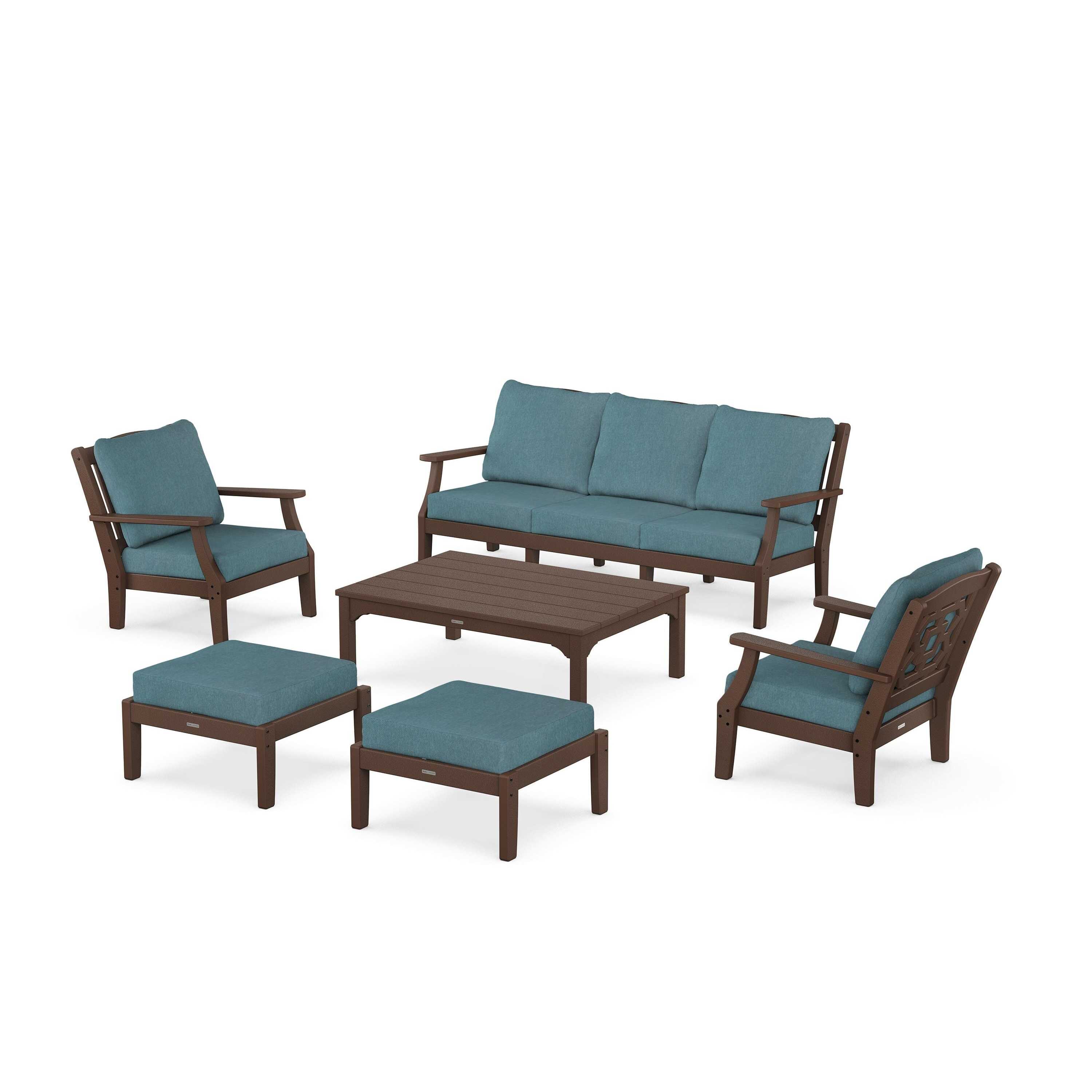 Chinoiserie 6-Piece Lounge Sofa Set