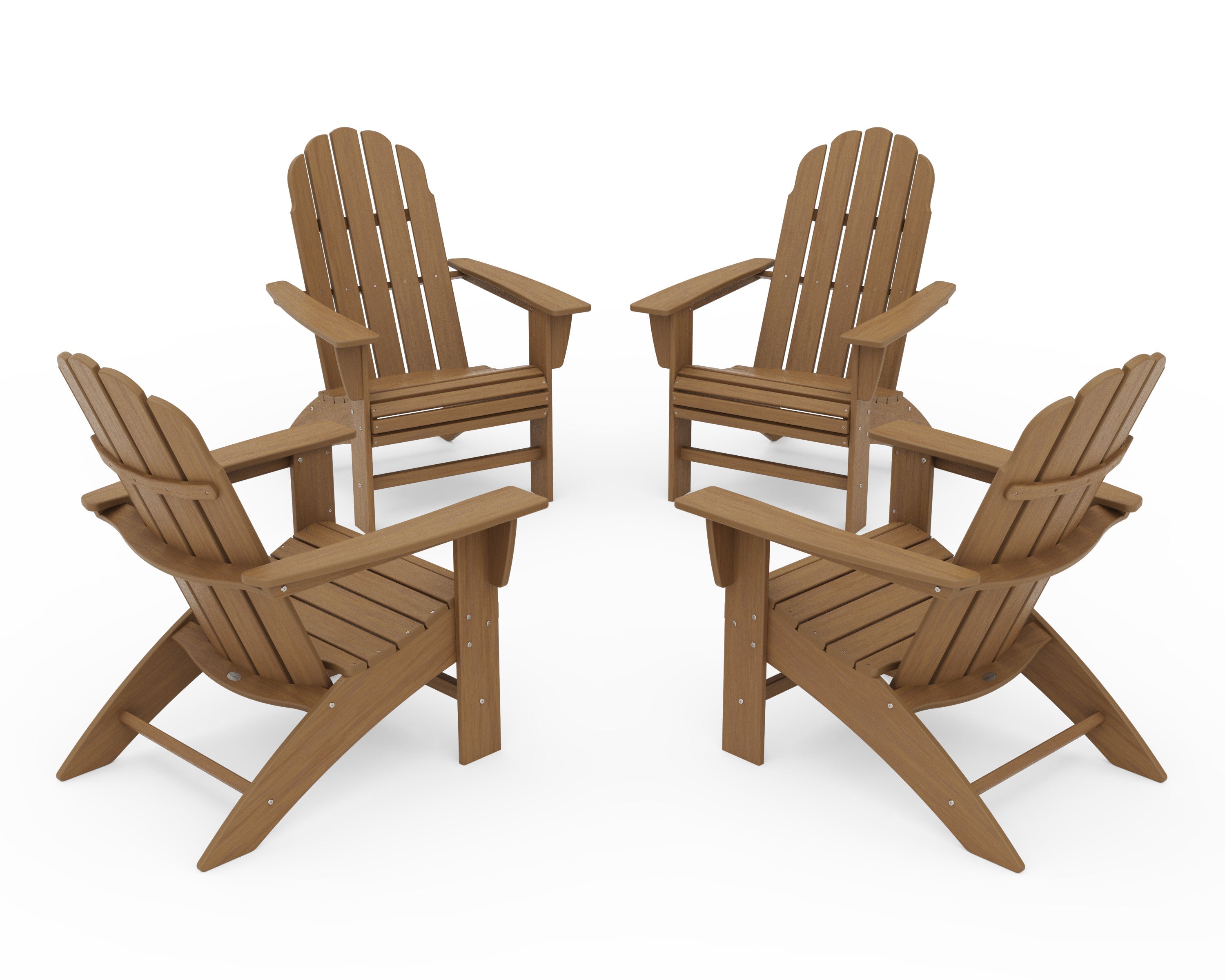 4-Piece Vineyard Curveback Adirondack Chair Conversation Set