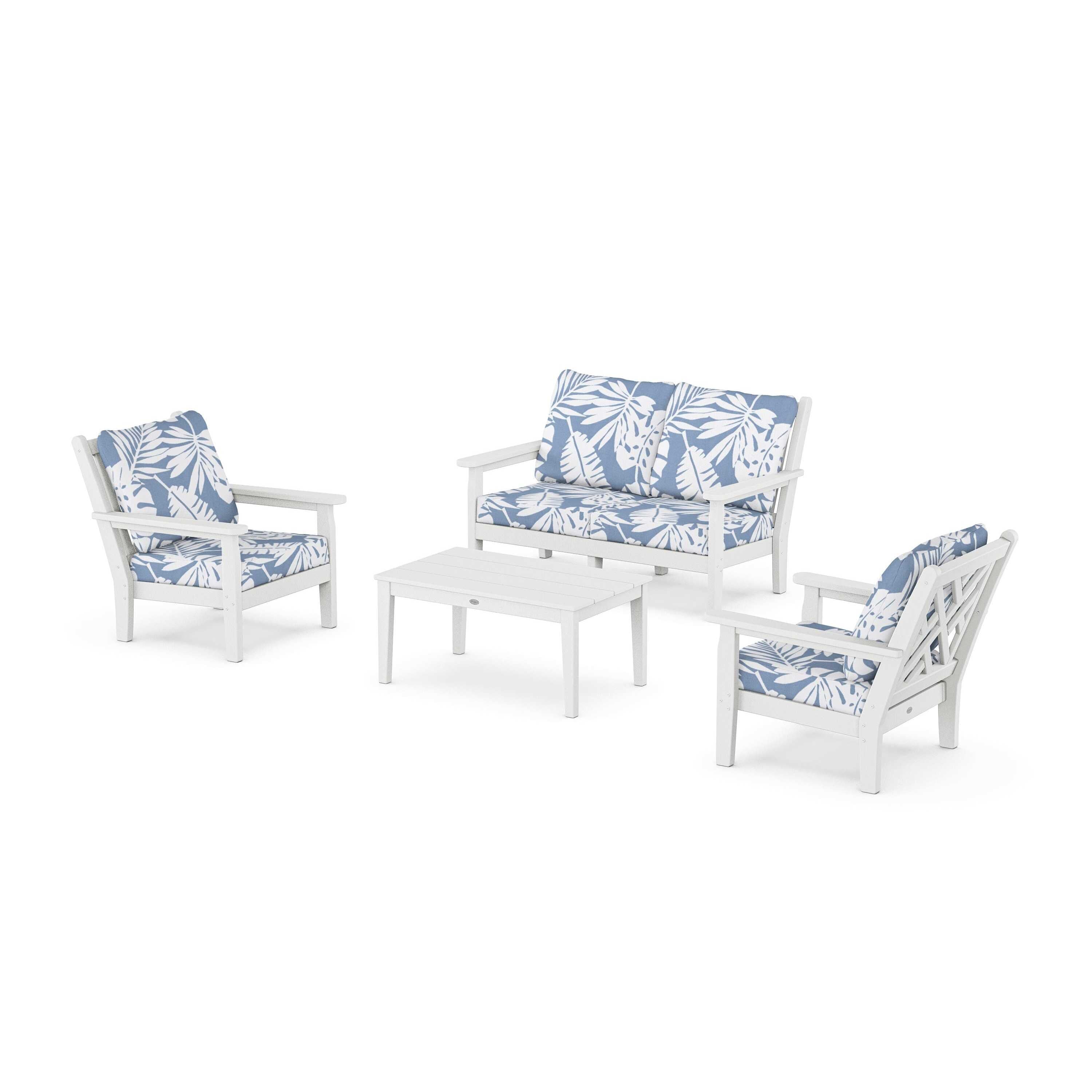 Chippendale 4-Piece Deep Seating Set with Loveseat