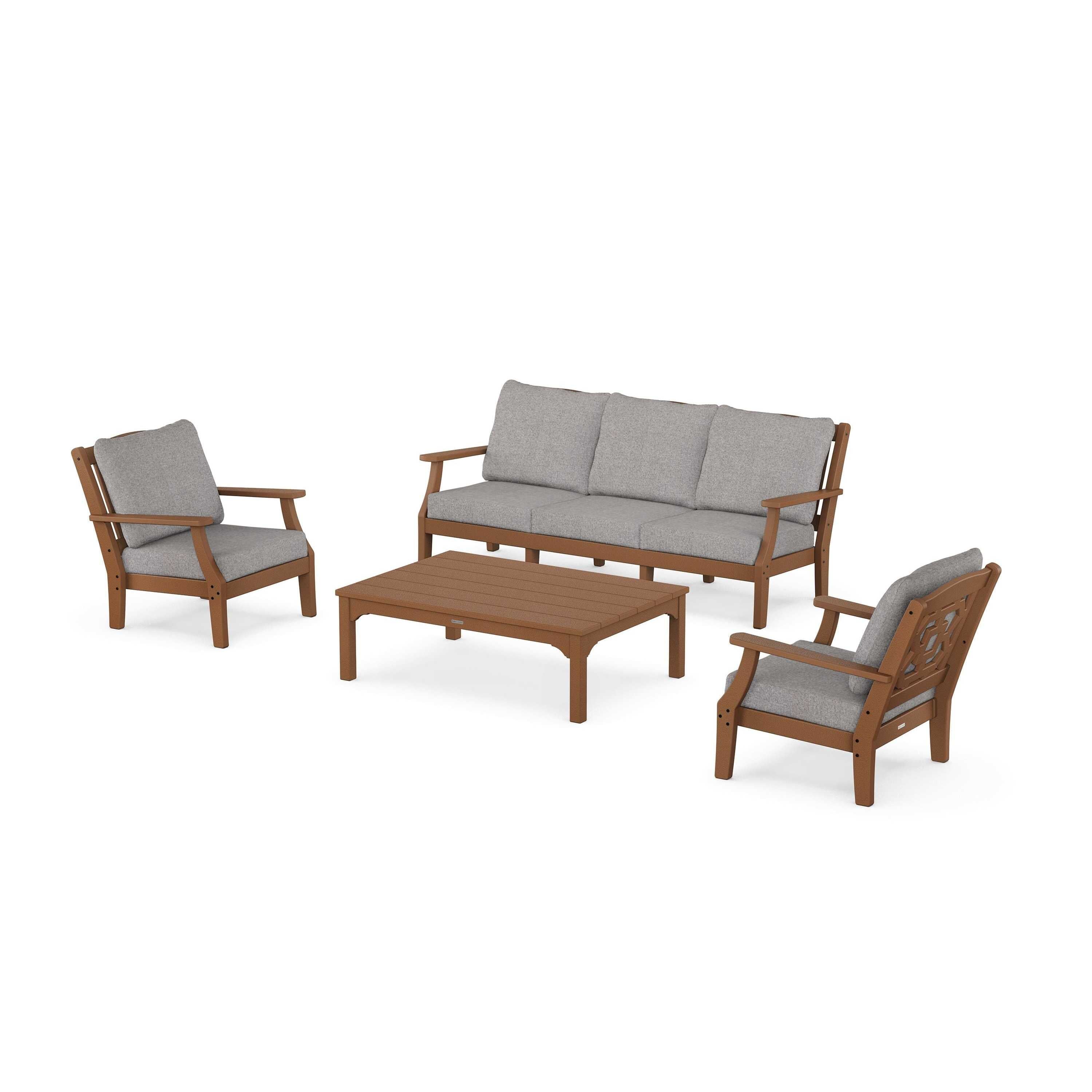 Chinoiserie 4-Piece Deep Seating Set with Sofa