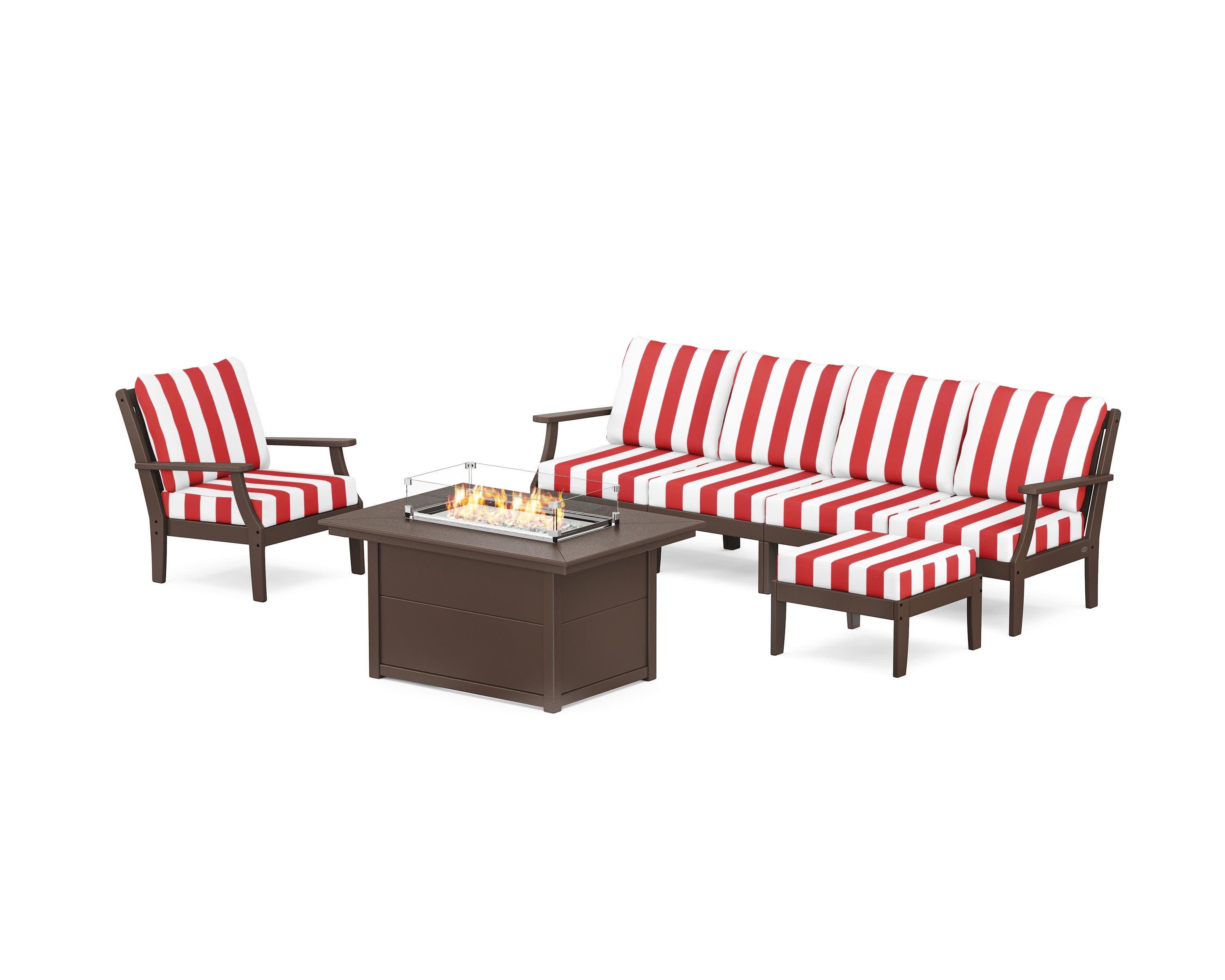 Braxton Sectional Lounge and Fire Pit Set
