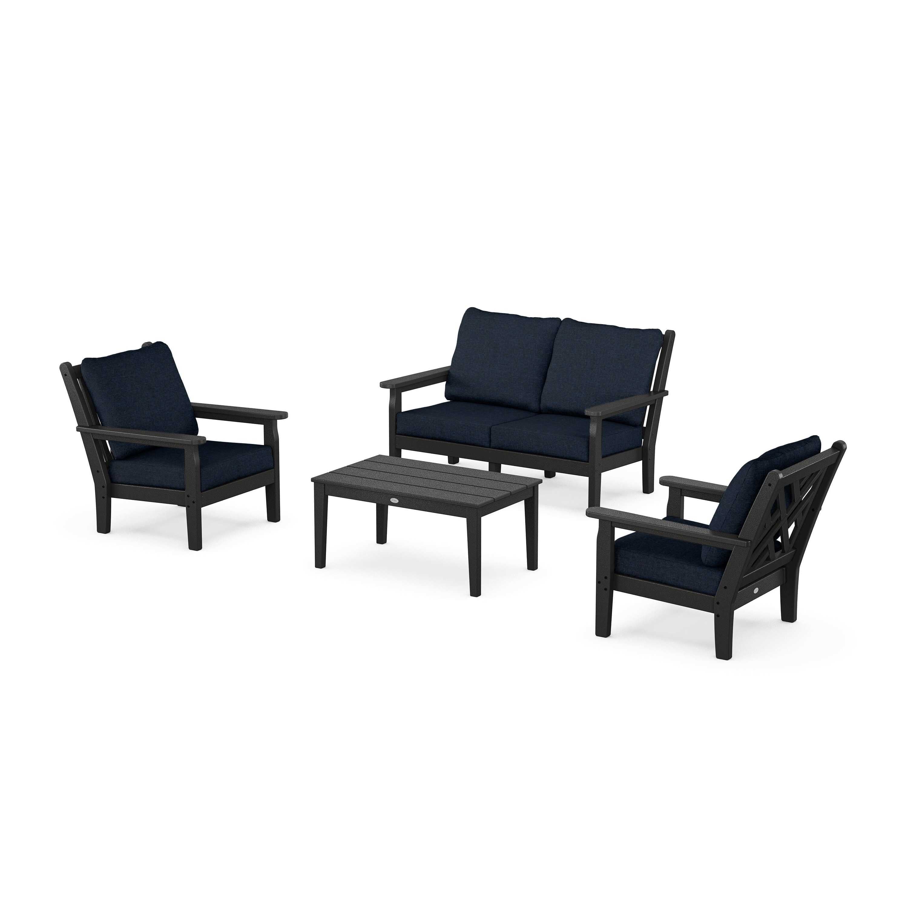Chippendale 4-Piece Deep Seating Set with Loveseat